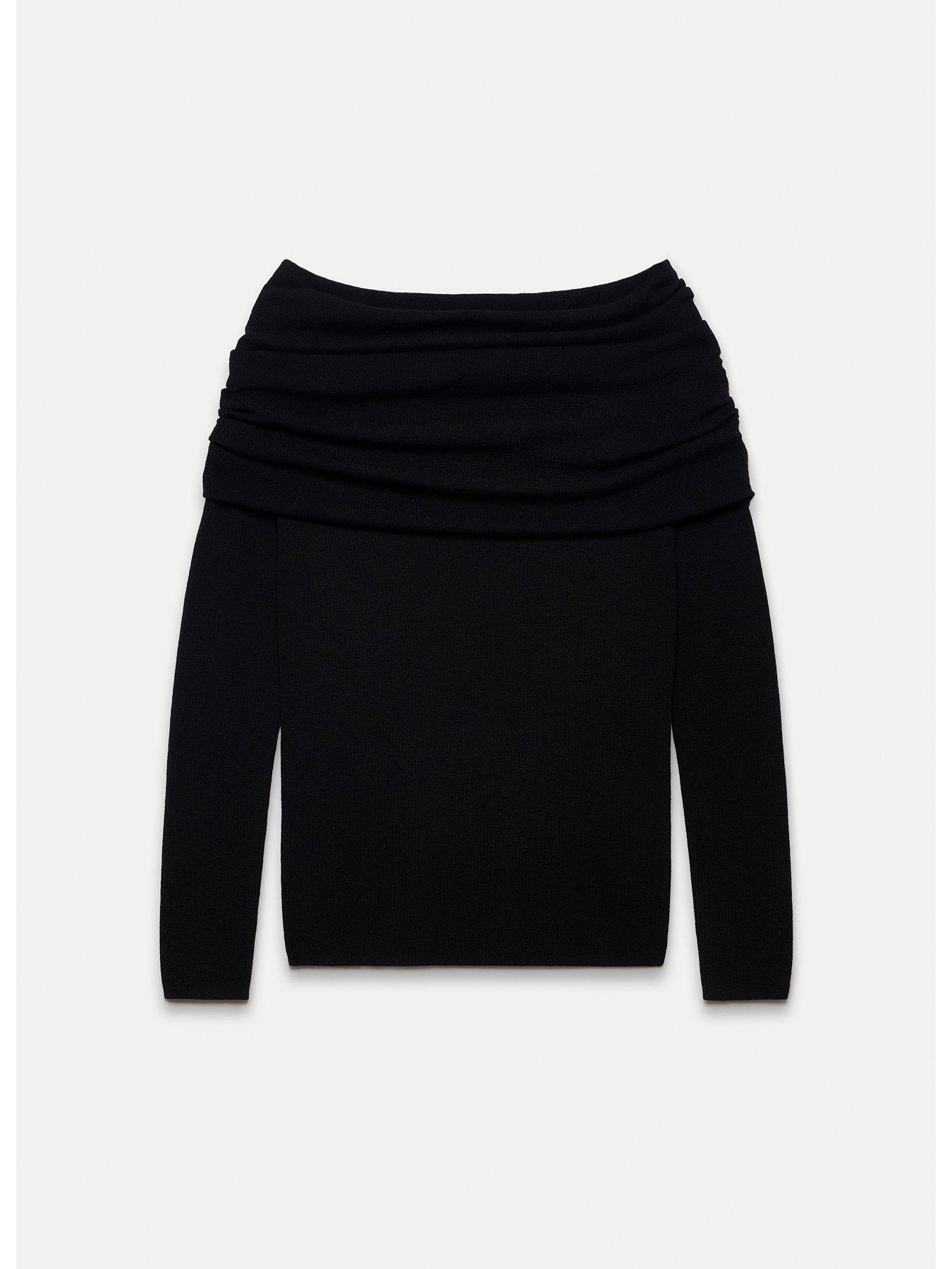 5492 Grey Bardot Crew Neck Jumper