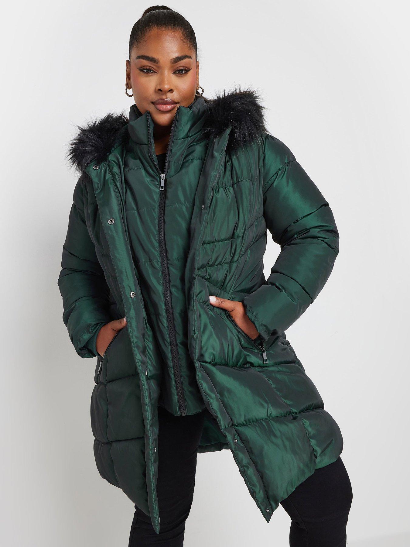 Yours Curve Midi Padded Puffer Coat Very