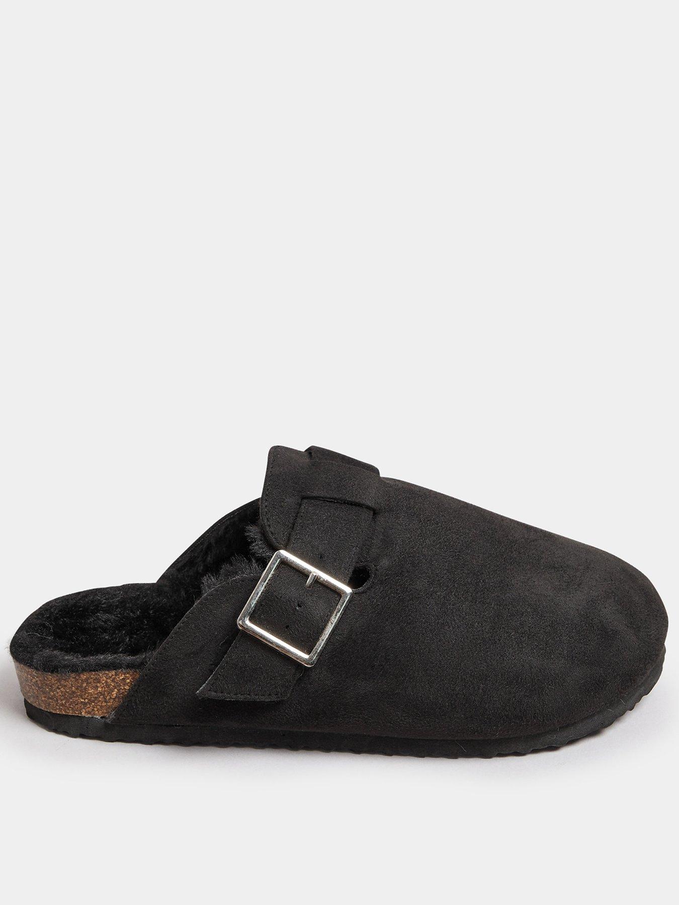 undefined Extra Wide Fit Fur Lined Clog - Black