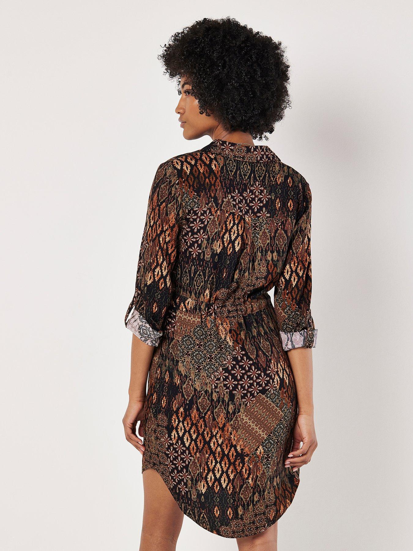 Ikat Patchwork A-line Dress