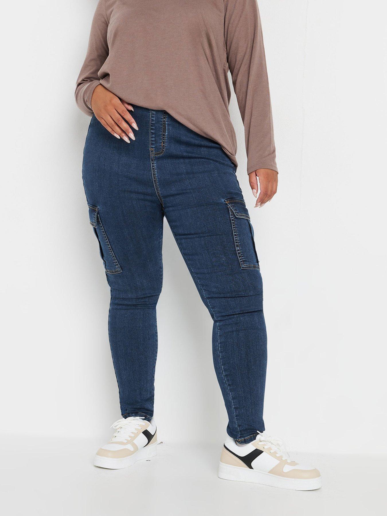 Yours Curve Cargo Pocket Jegging - Blue