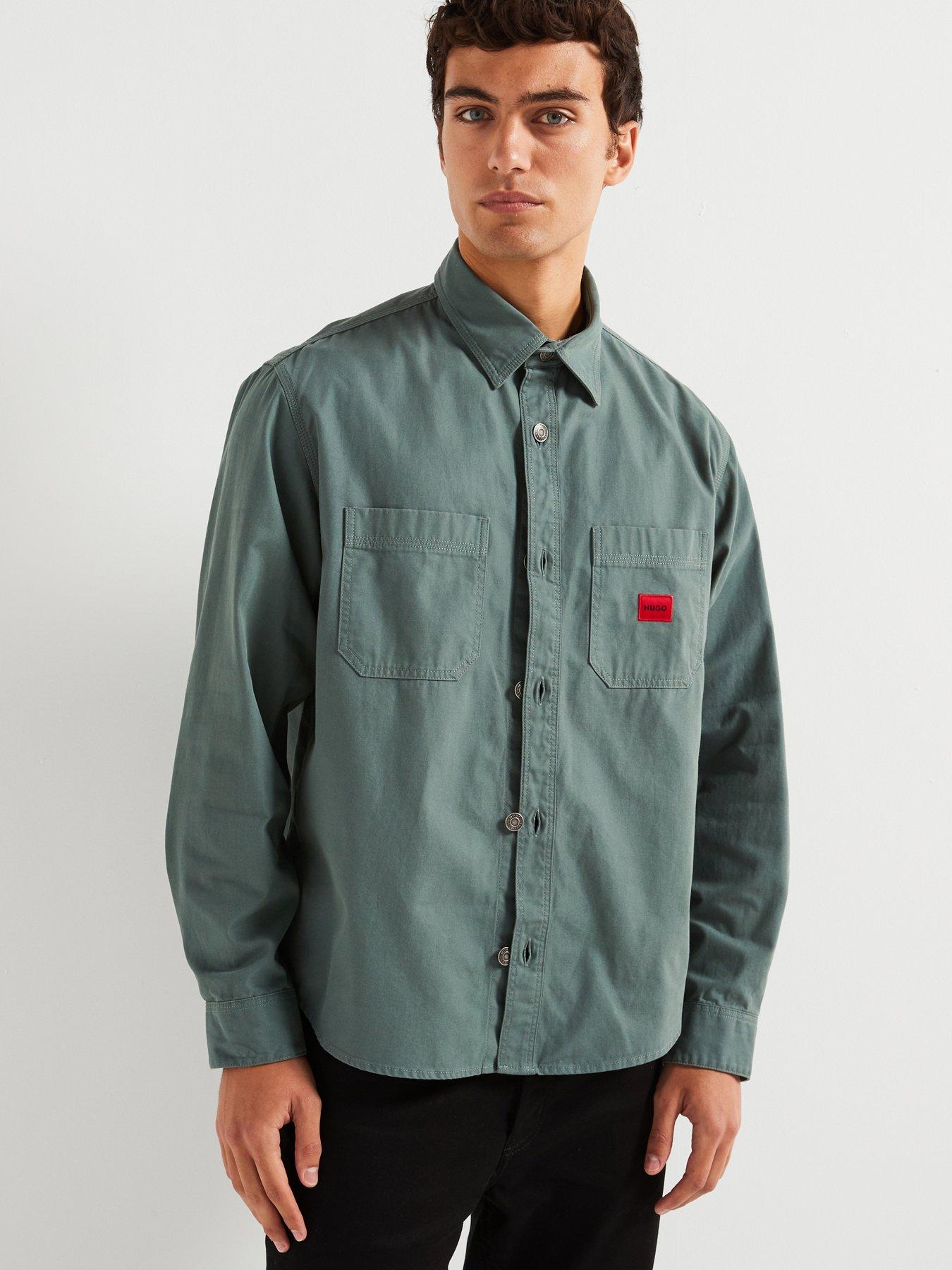 undefined Erato Relaxed Fit Overshirt- Dark Green