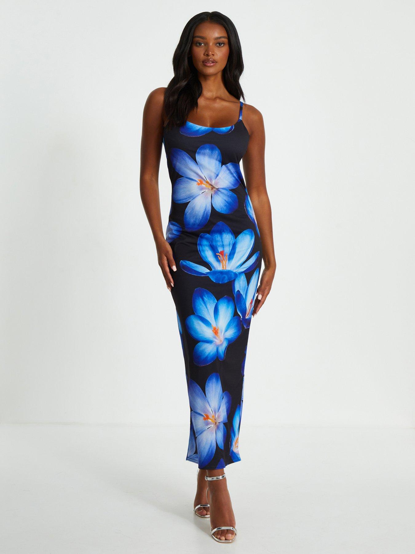 Floral bodycon maxi dress on sale