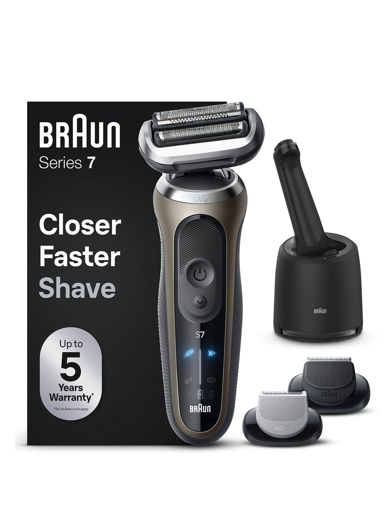 Braun Electric Shaver, Series 7, With SmartCare Center, EasyClick Attachments, 72-C7650cc,