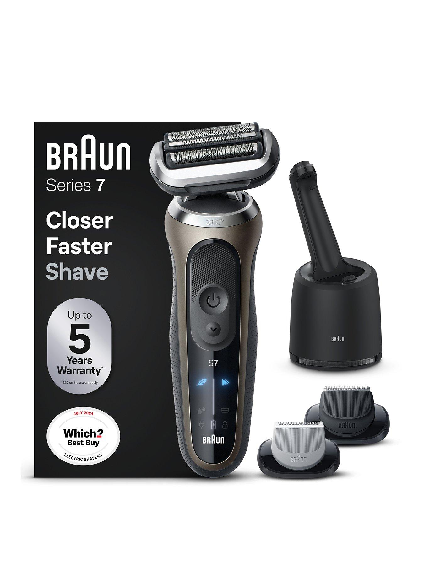 Image 1 of 8 of Braun Electric Shaver, Series 7, With SmartCare Center, EasyClick Attachments, 72-C7650cc,