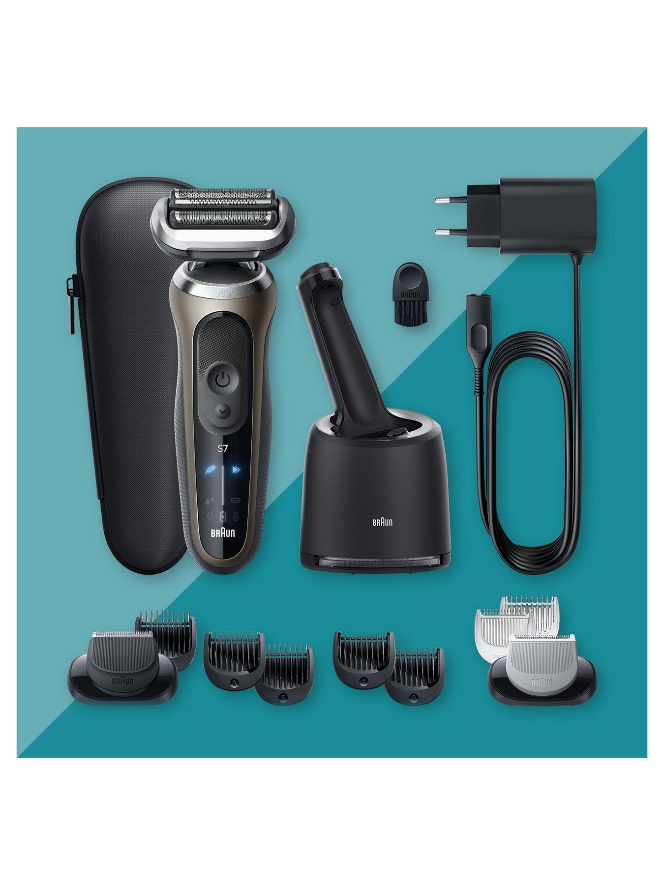 Image 7 of 8 of Braun Electric Shaver, Series 7, With SmartCare Center, EasyClick Attachments, 72-C7650cc,