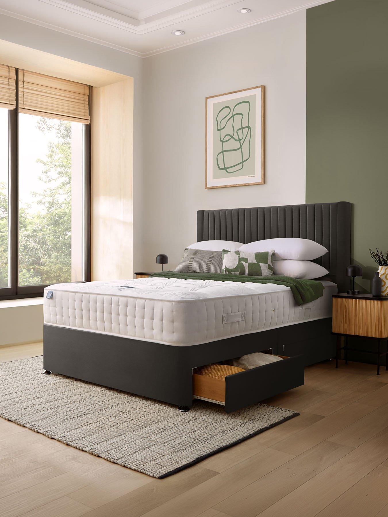 undefined 2000 Pocket Divan Bed with Storage Options (Headboard Included) - Medium Firm
