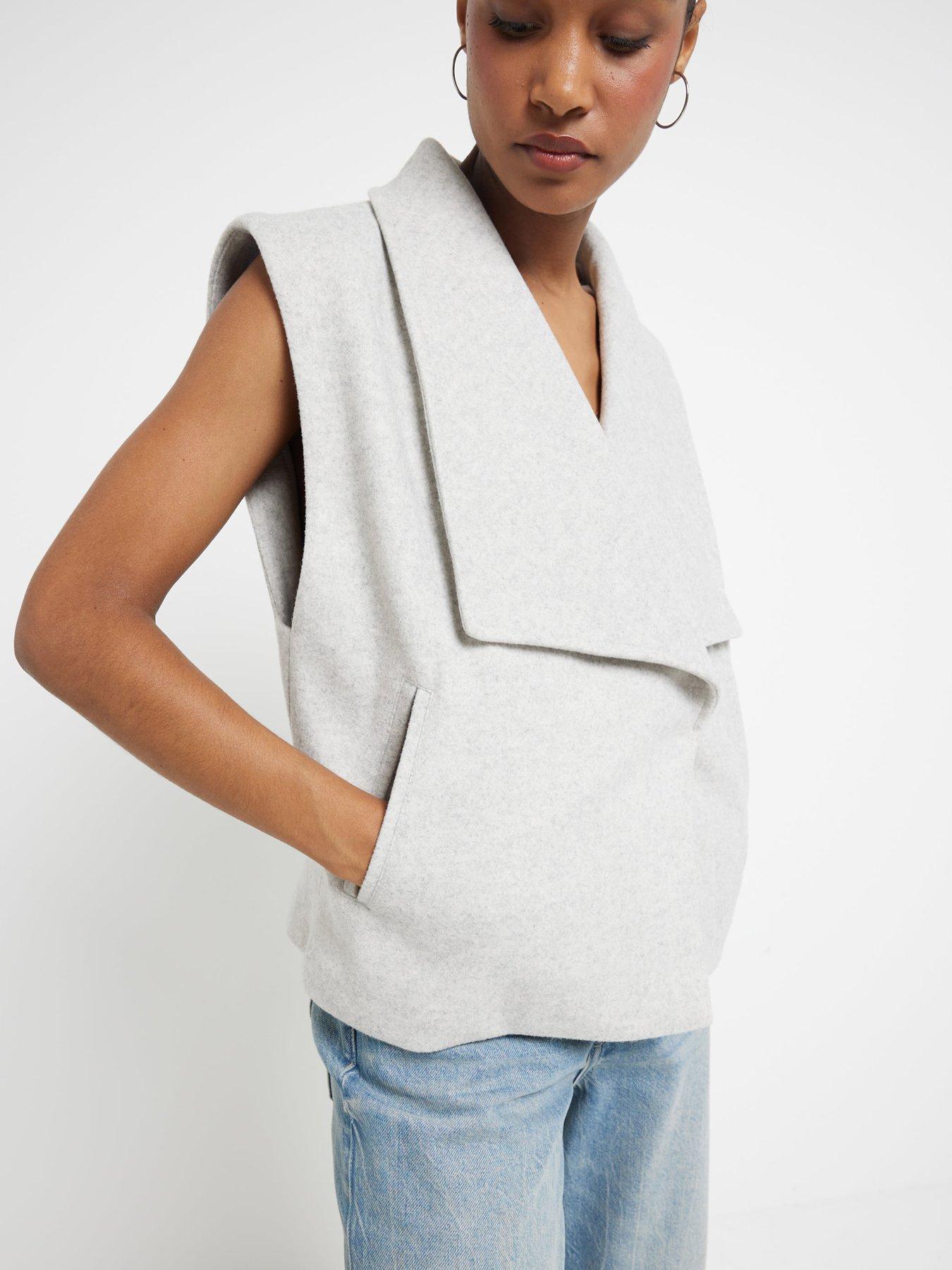 River island sleeveless jacket on sale