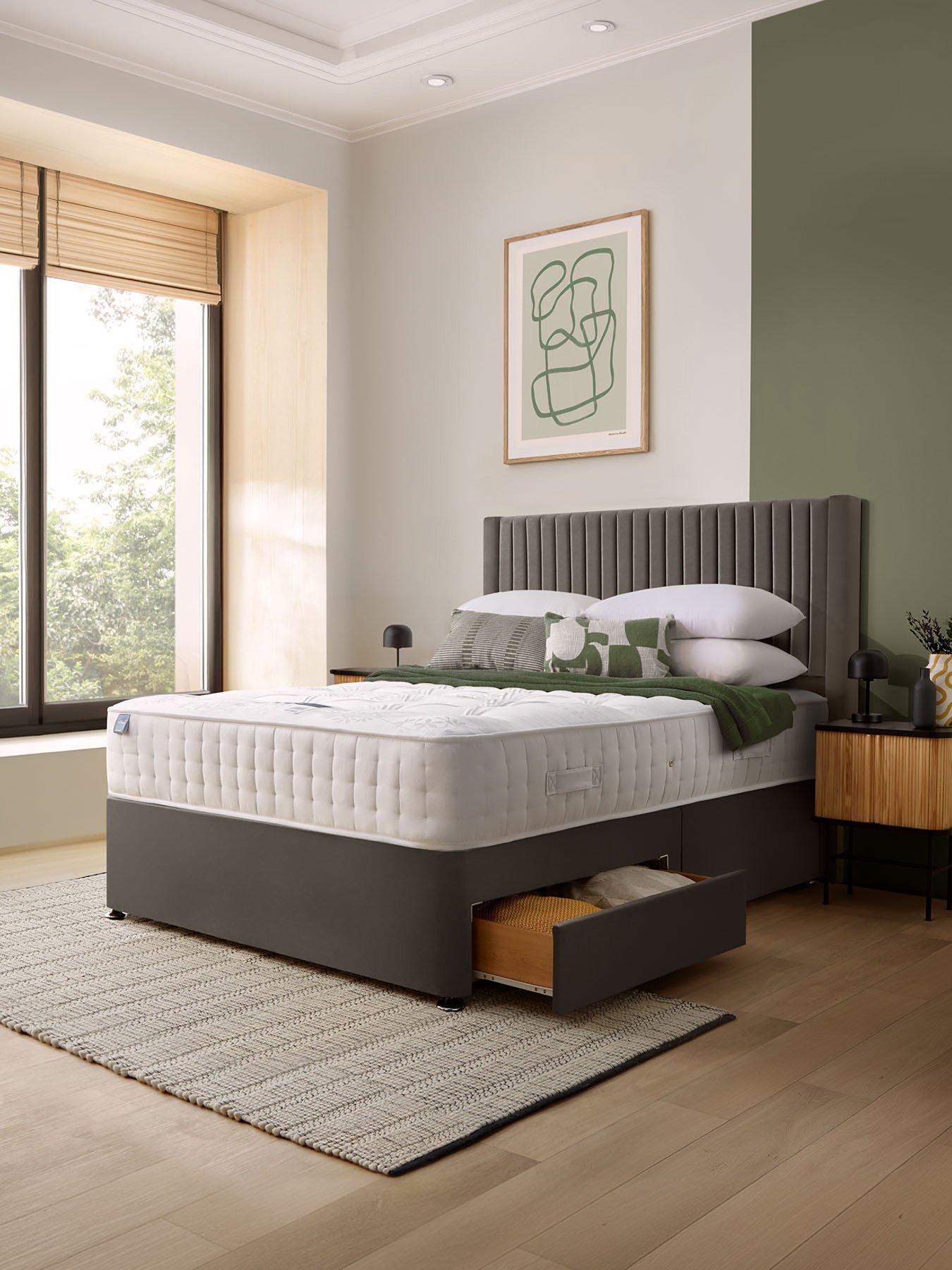 undefined 2000 Pocket Eco Divan Bed with Storage Options (Headboard Included) - Medium Firm