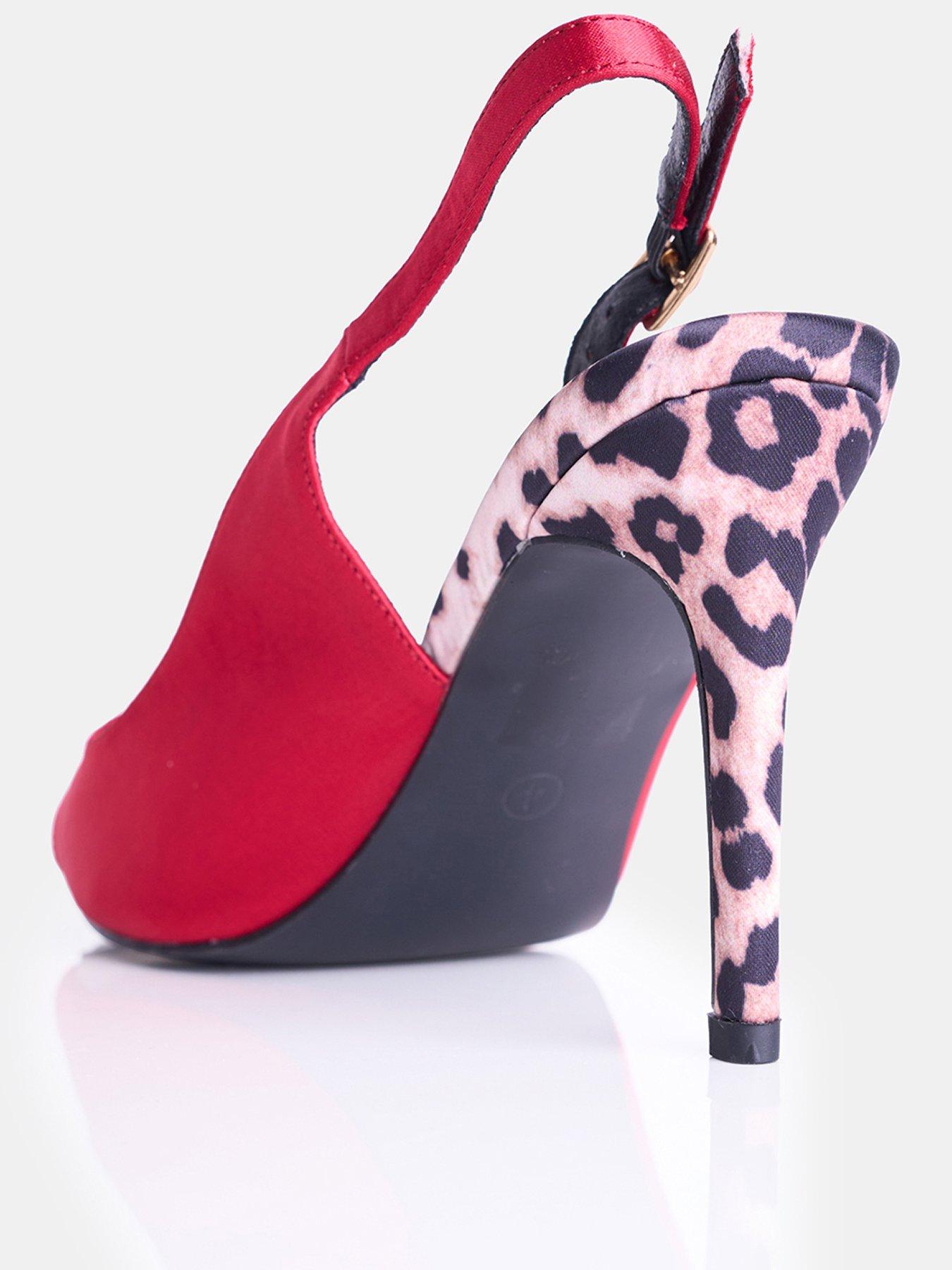 Red slingback peep toe heels shop