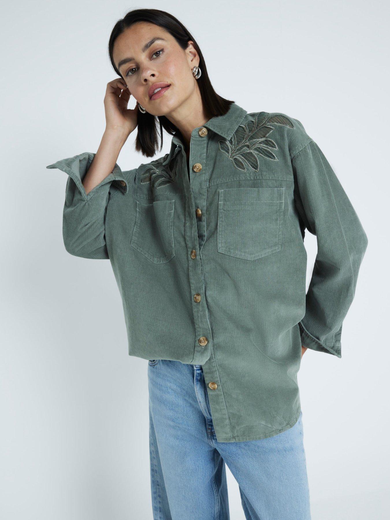 undefined Cutwork Cord Shirt - Khaki