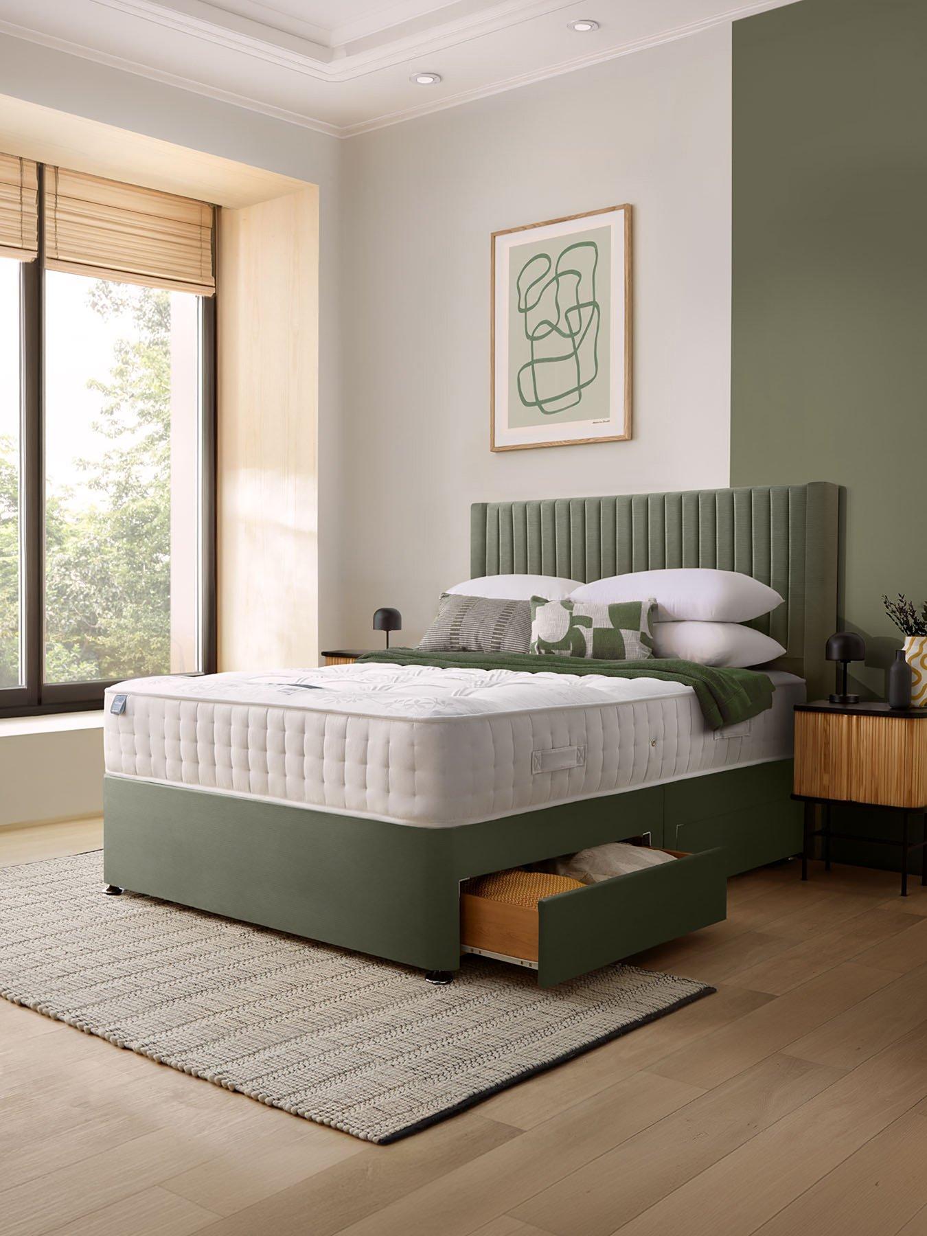 undefined 2000 Pocket Eco Divan Bed with Storage Options (Headboard Included) - Medium Firm