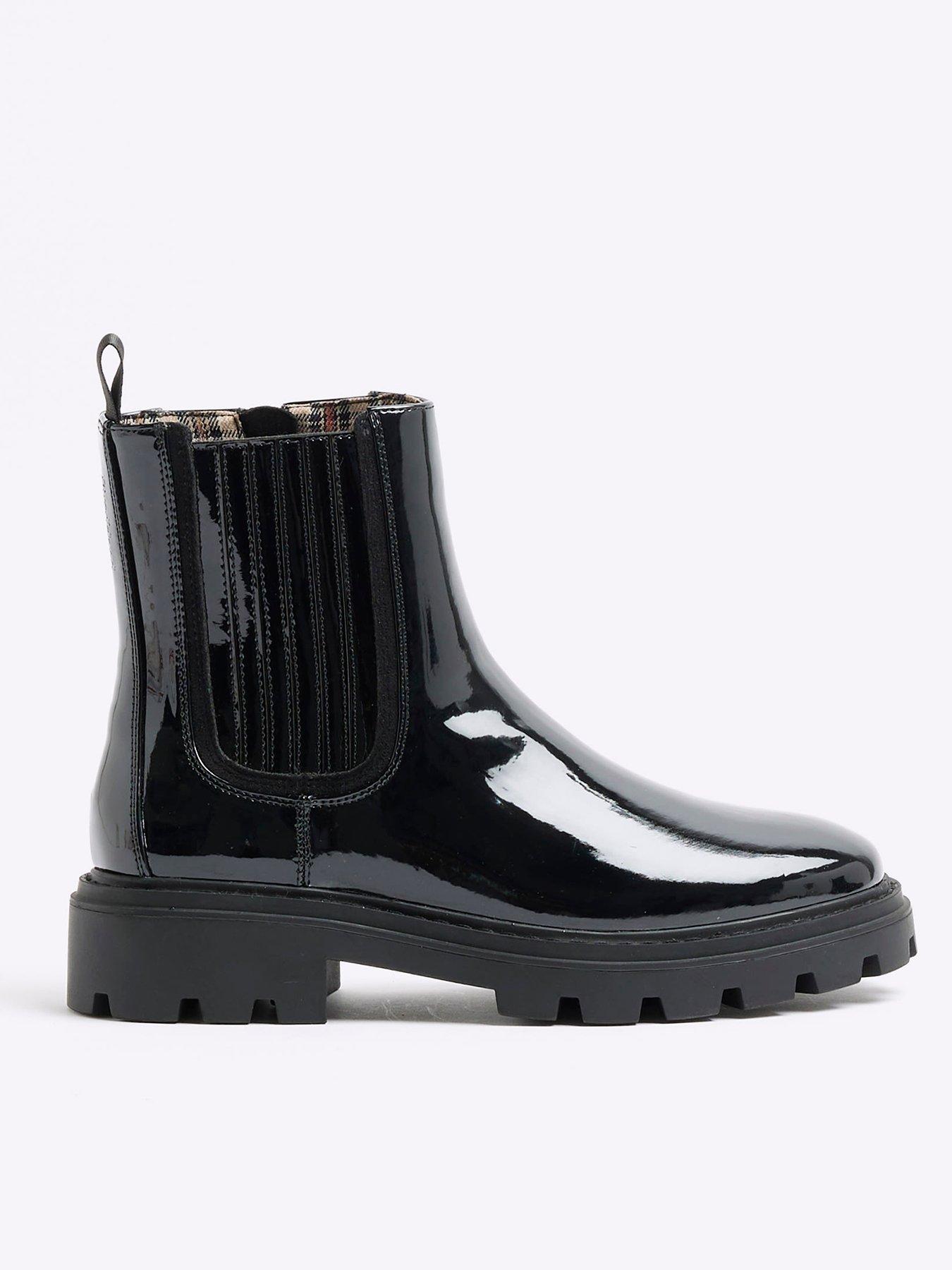 Black chelsea boots womens river island online