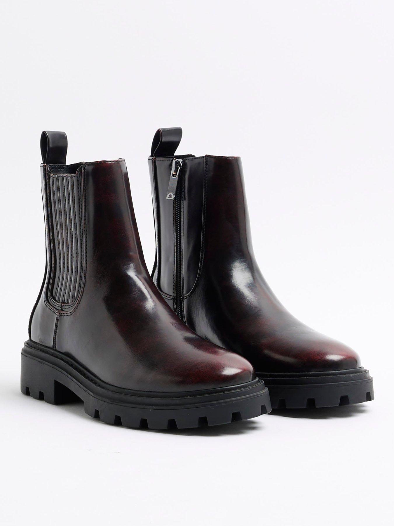 River island chunky chelsea boots online