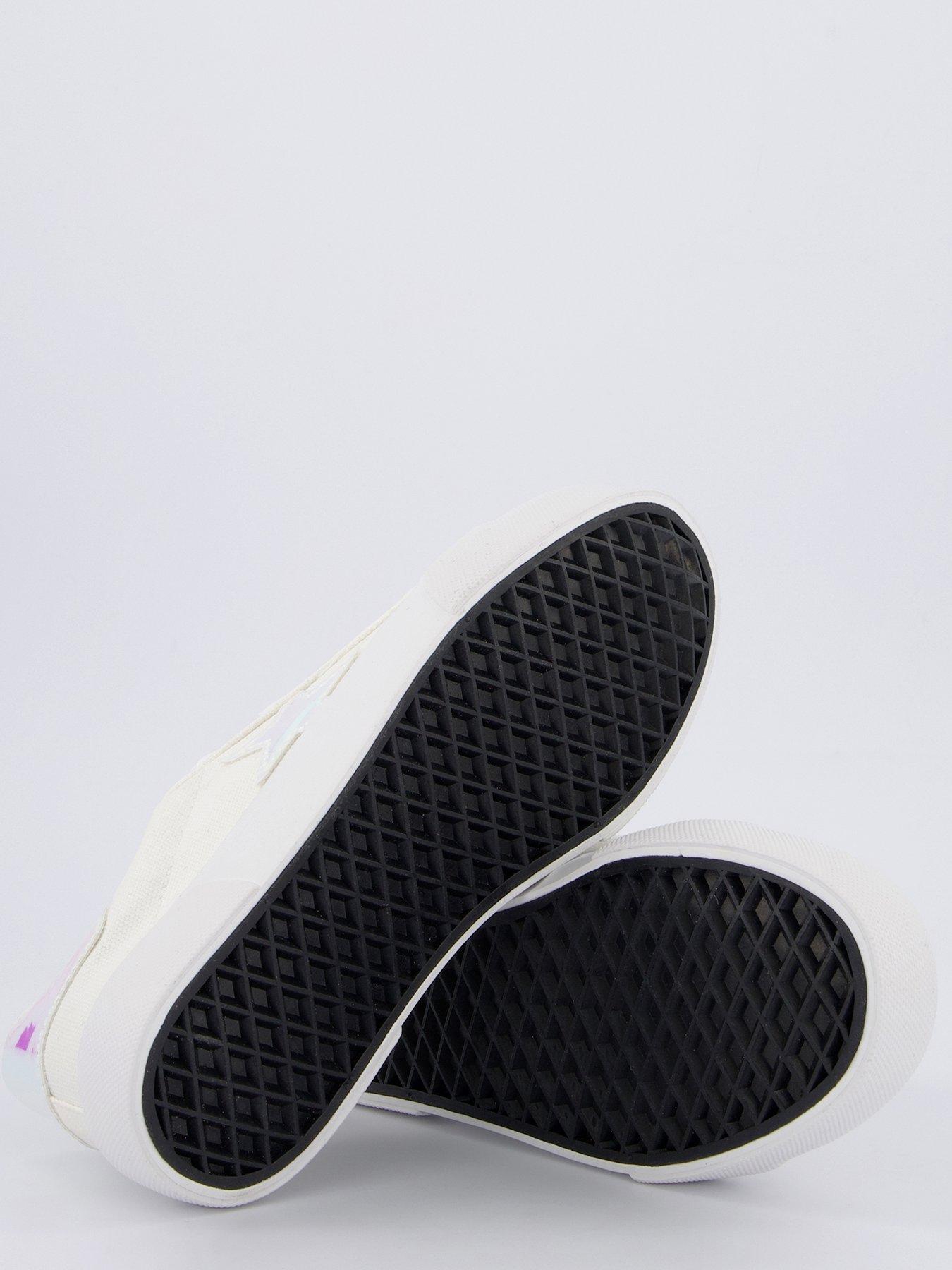 Image 4 of 7 of Everyday Girls Star Canvas Lace Up Trainer - White