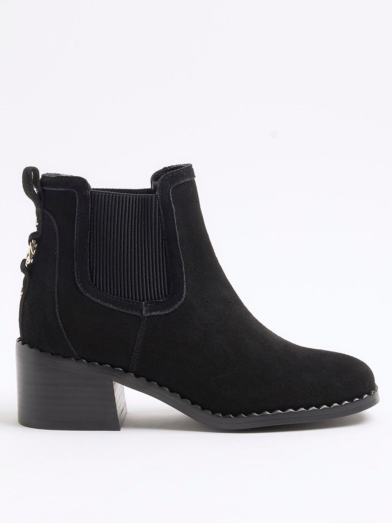 Block Heel Chelsea Boot Black