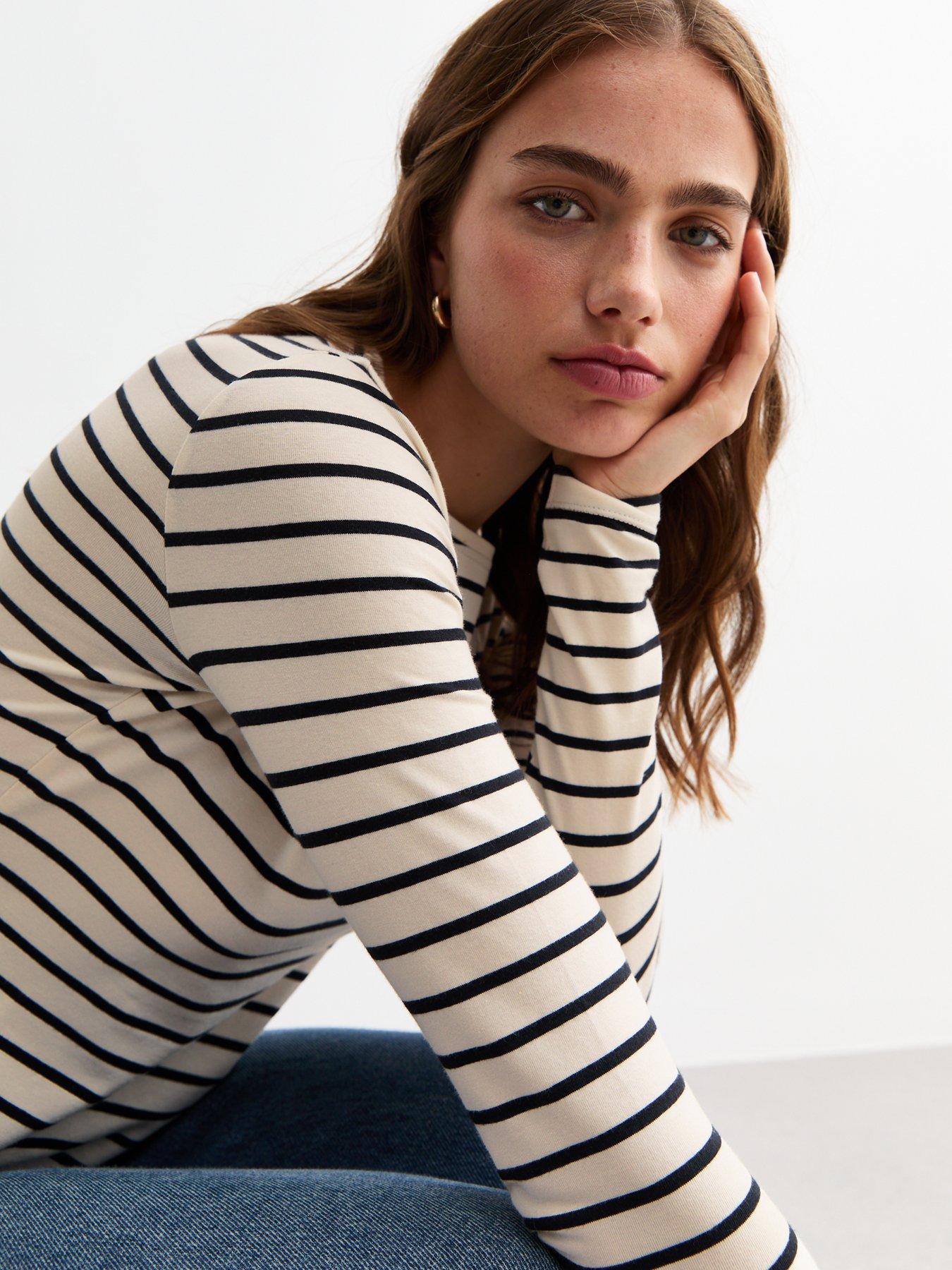 CLASSIC LONGSLEEVE / off white & bright green stripes