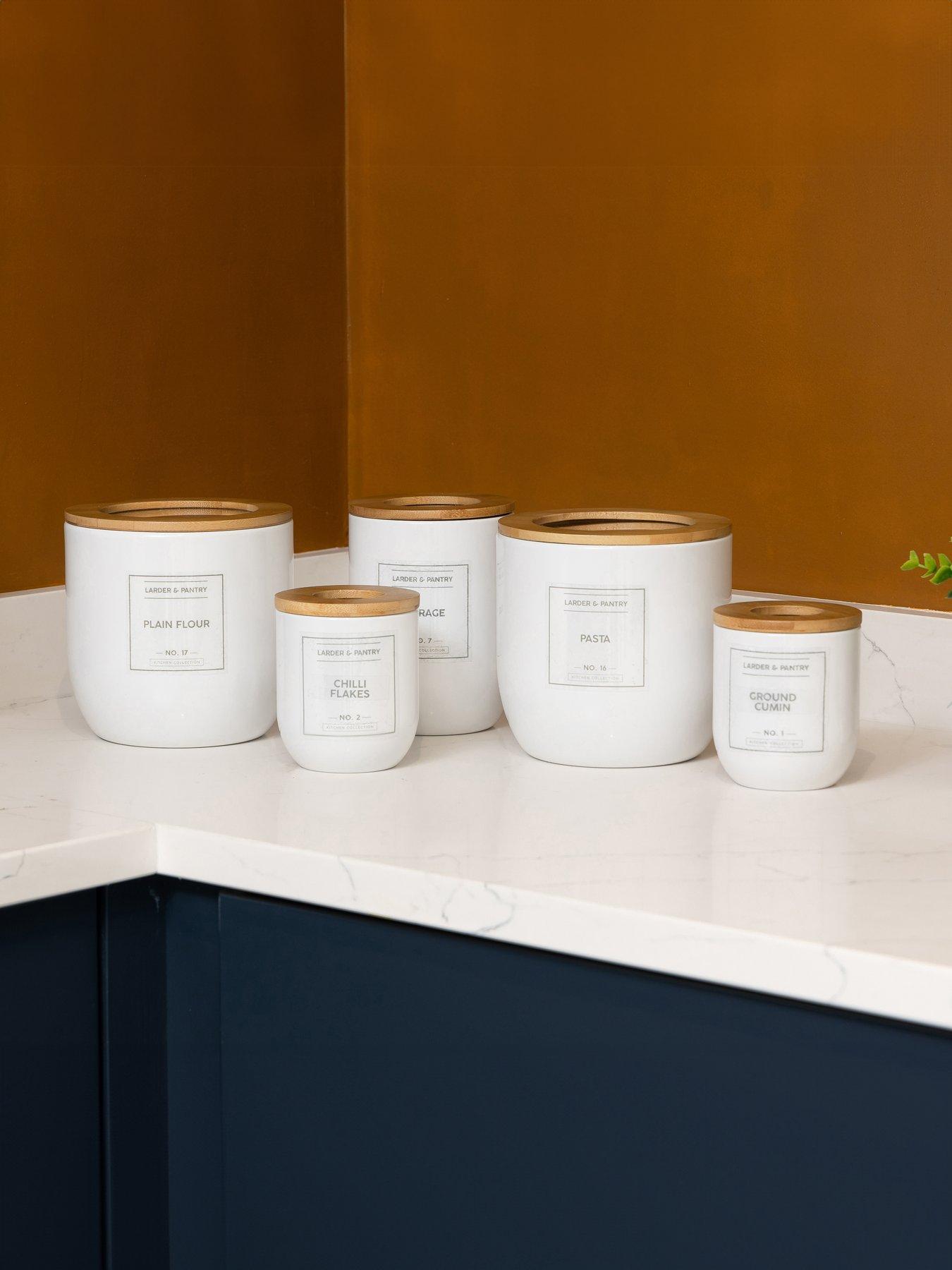 Product photograph of Typhoon Eden White Large Storage Jar from very.co.uk