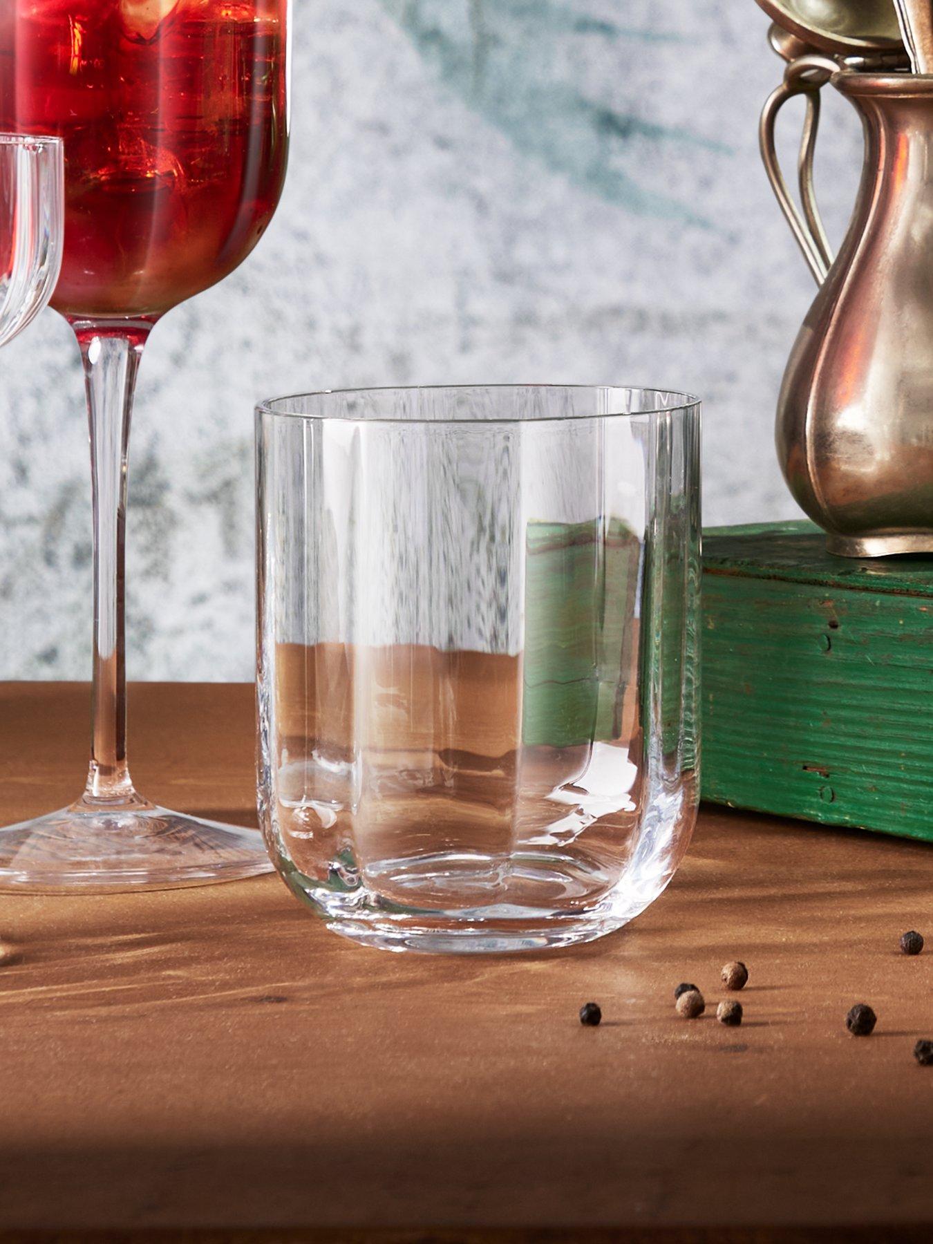 Product photograph of Luigi Bormioli Jazz Stemware Collection Ndash Set Of 4 Double Old Fashioned Glasses from very.co.uk