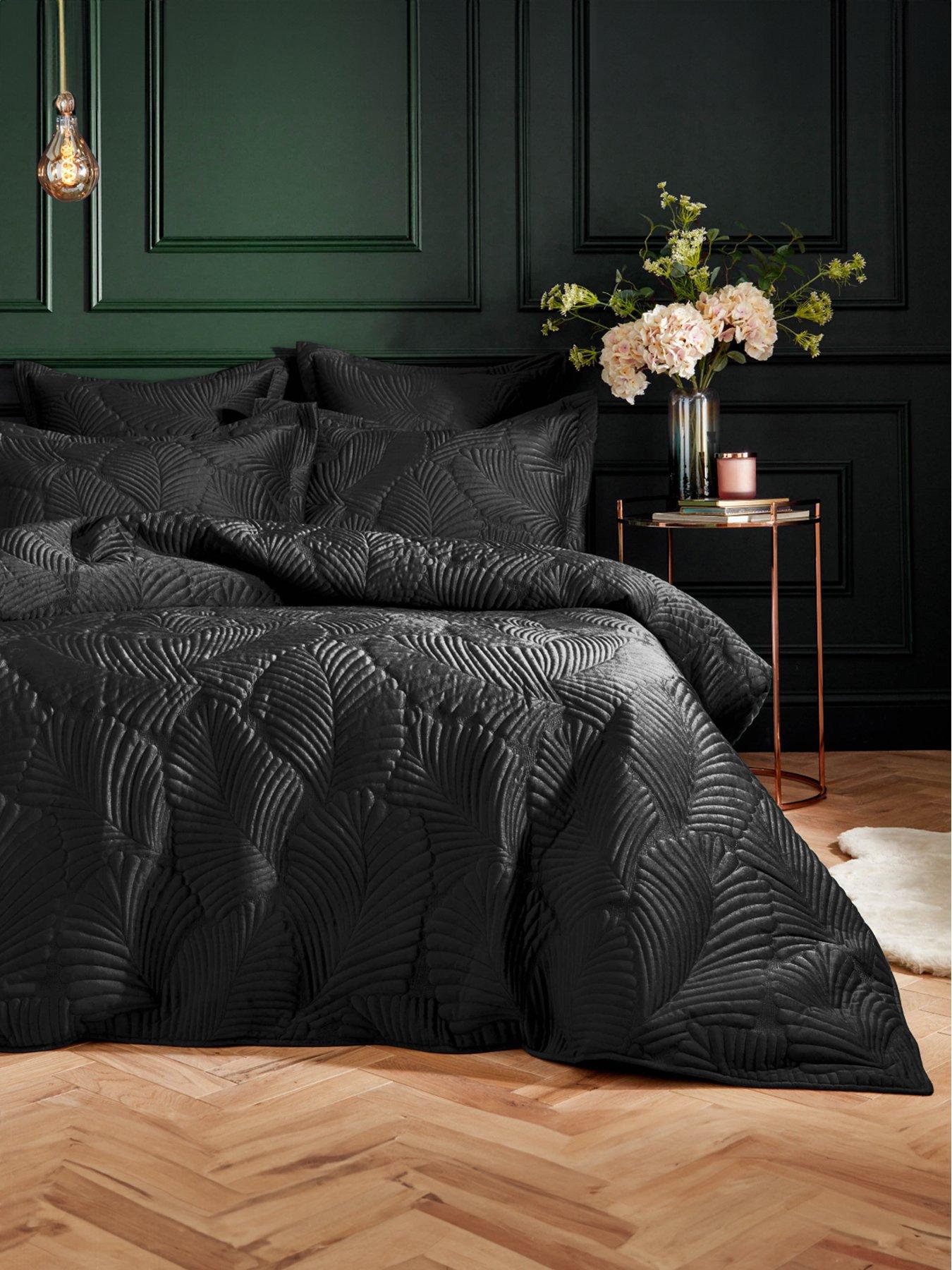 Product photograph of Paoletti Palmeria Quilted Duvet Cover Set from very.co.uk