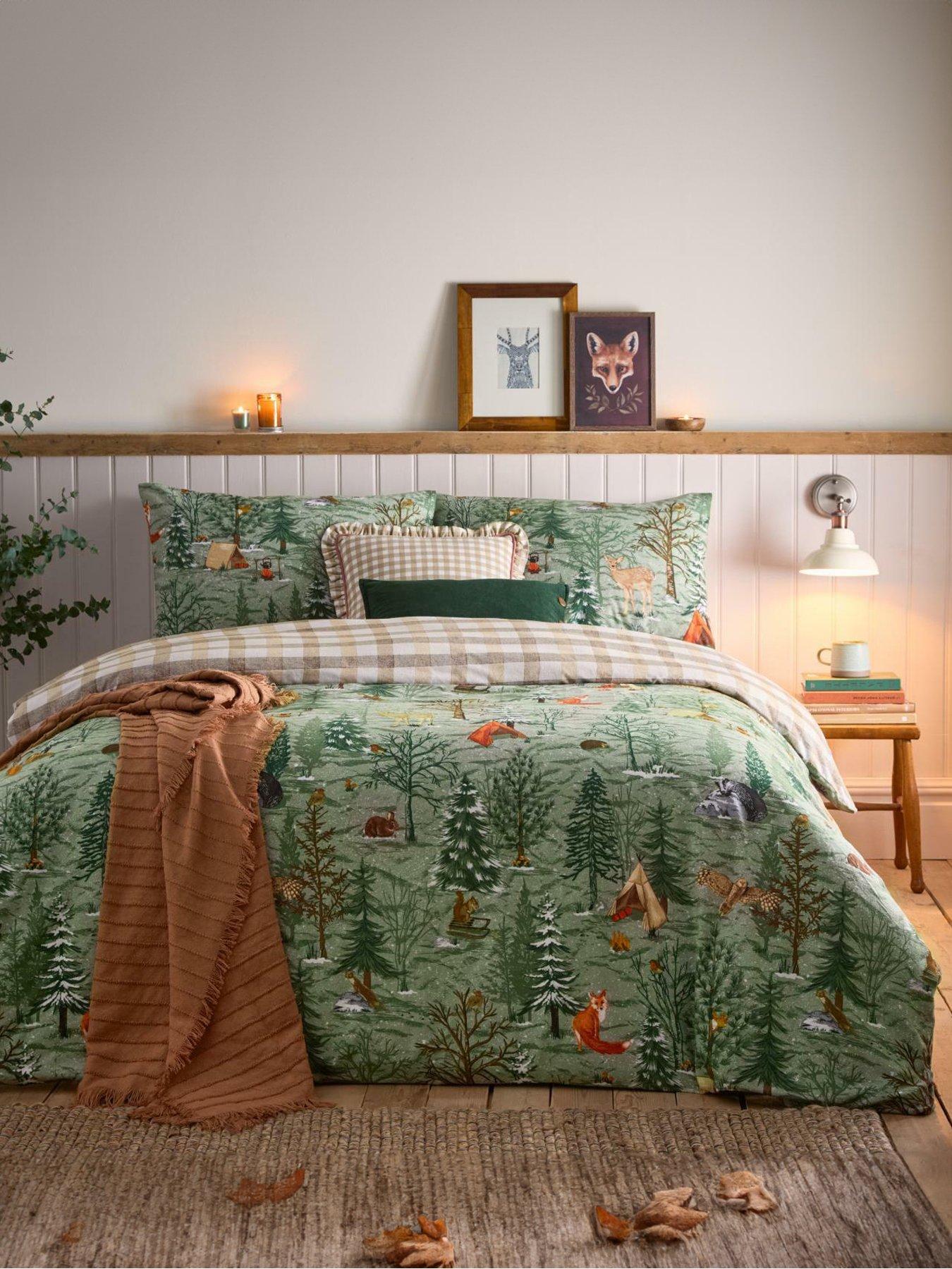 furn. Lodge Wood BettwäscheSet aus 100% gebürsteter Baumwolle