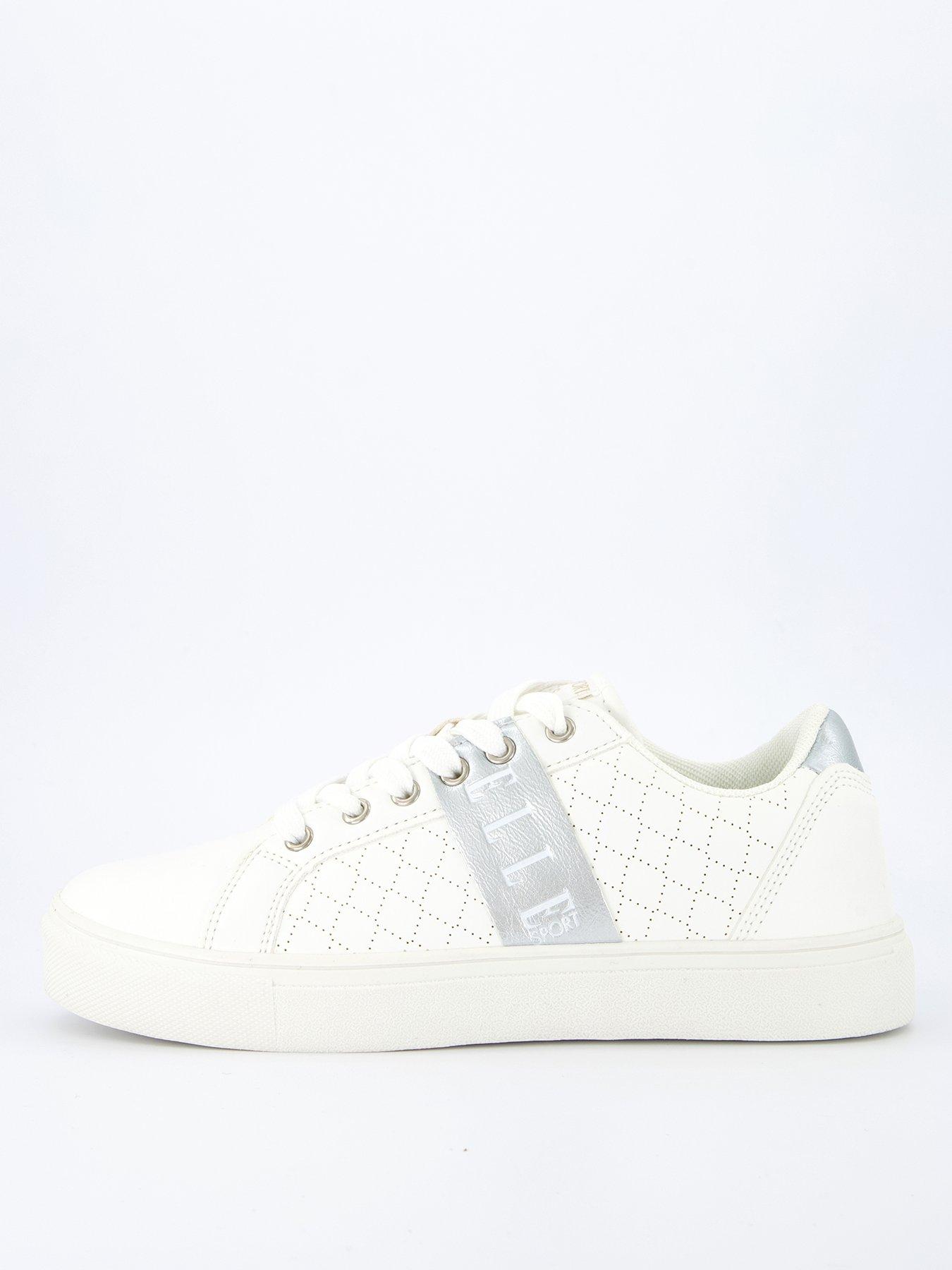 undefined Side Stripe Trainers - White