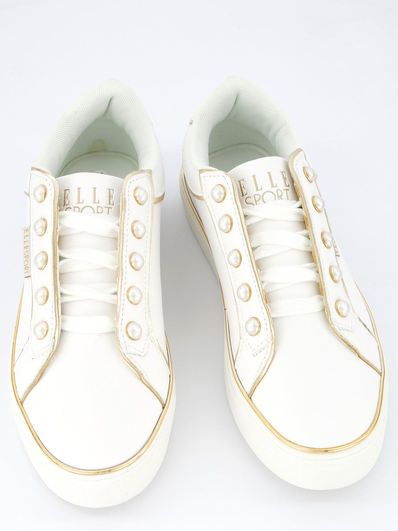 Elle Sport Pearl Embellished Trainers White Very