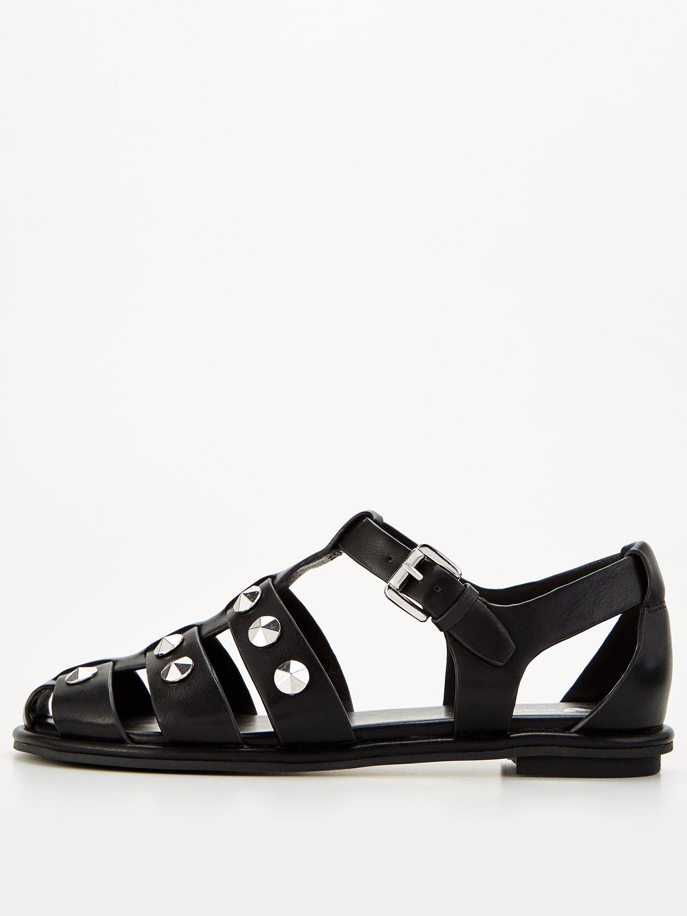 Image 2 of 8 of V by Very Fisherman's Sandal With Studs - Black