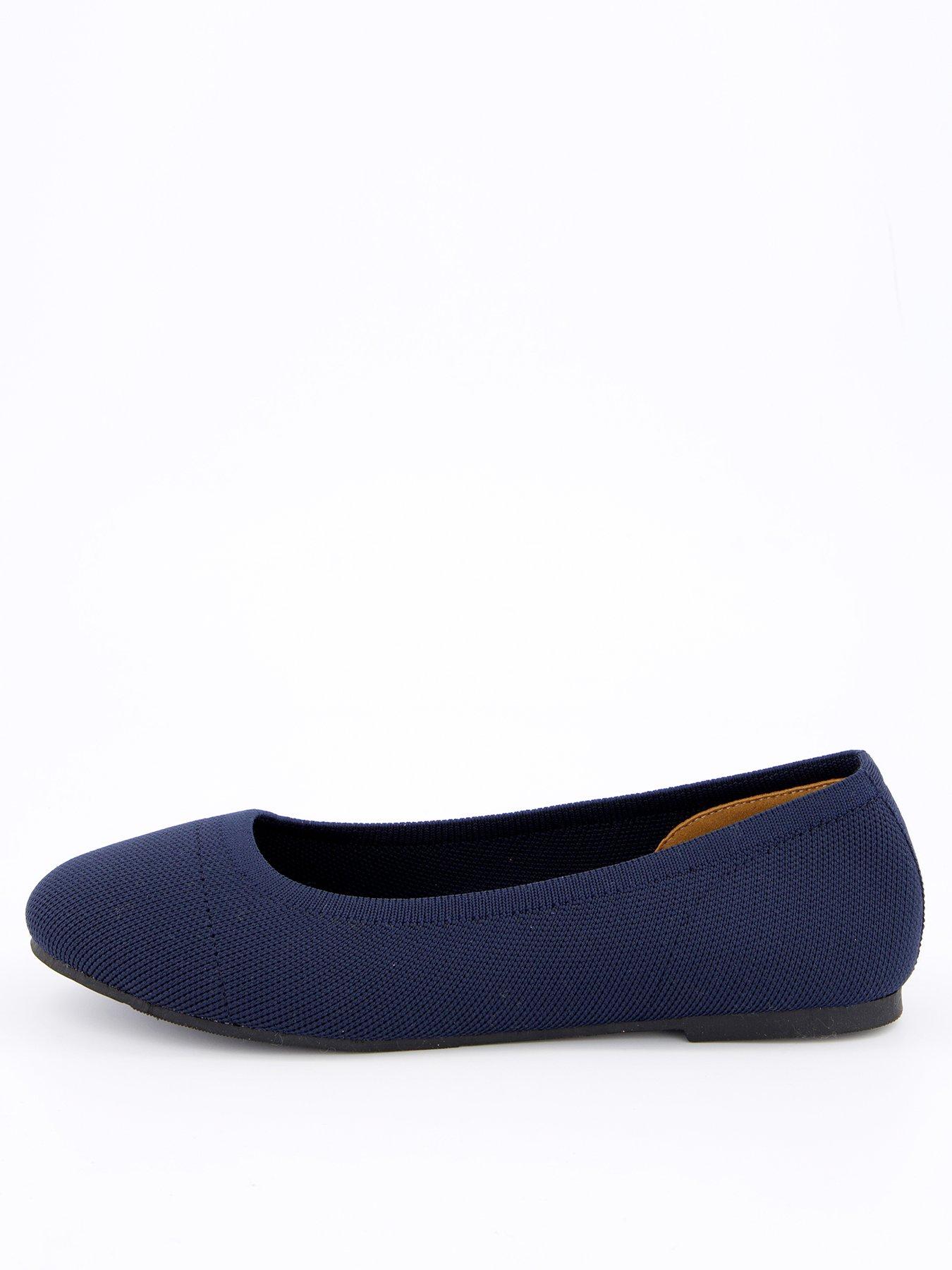 undefined Comfort Knitted Ballerina - Navy