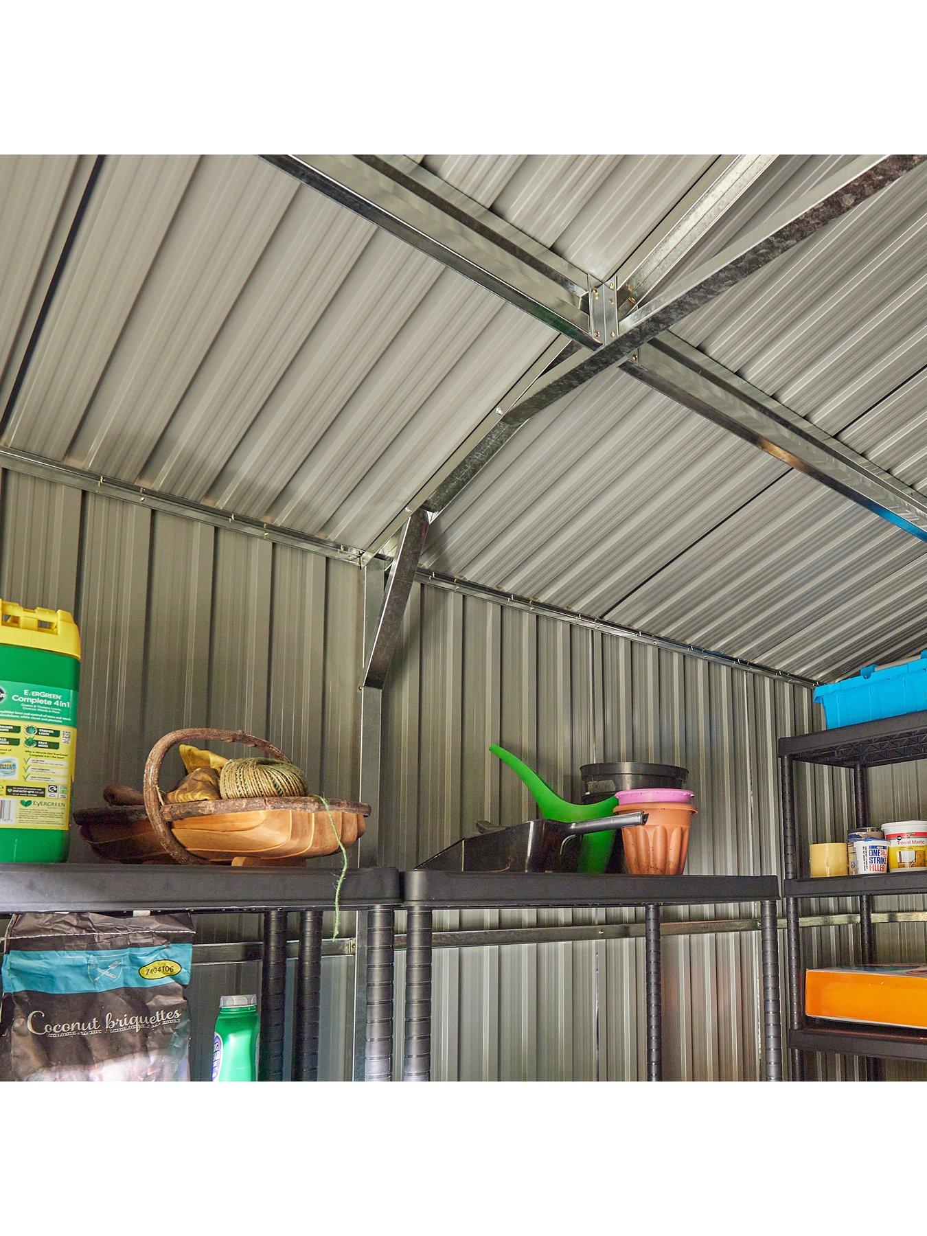 Image 4 of 7 of Rowlinson Trentvale 10x12 Metal Apex Shed - Dark Grey