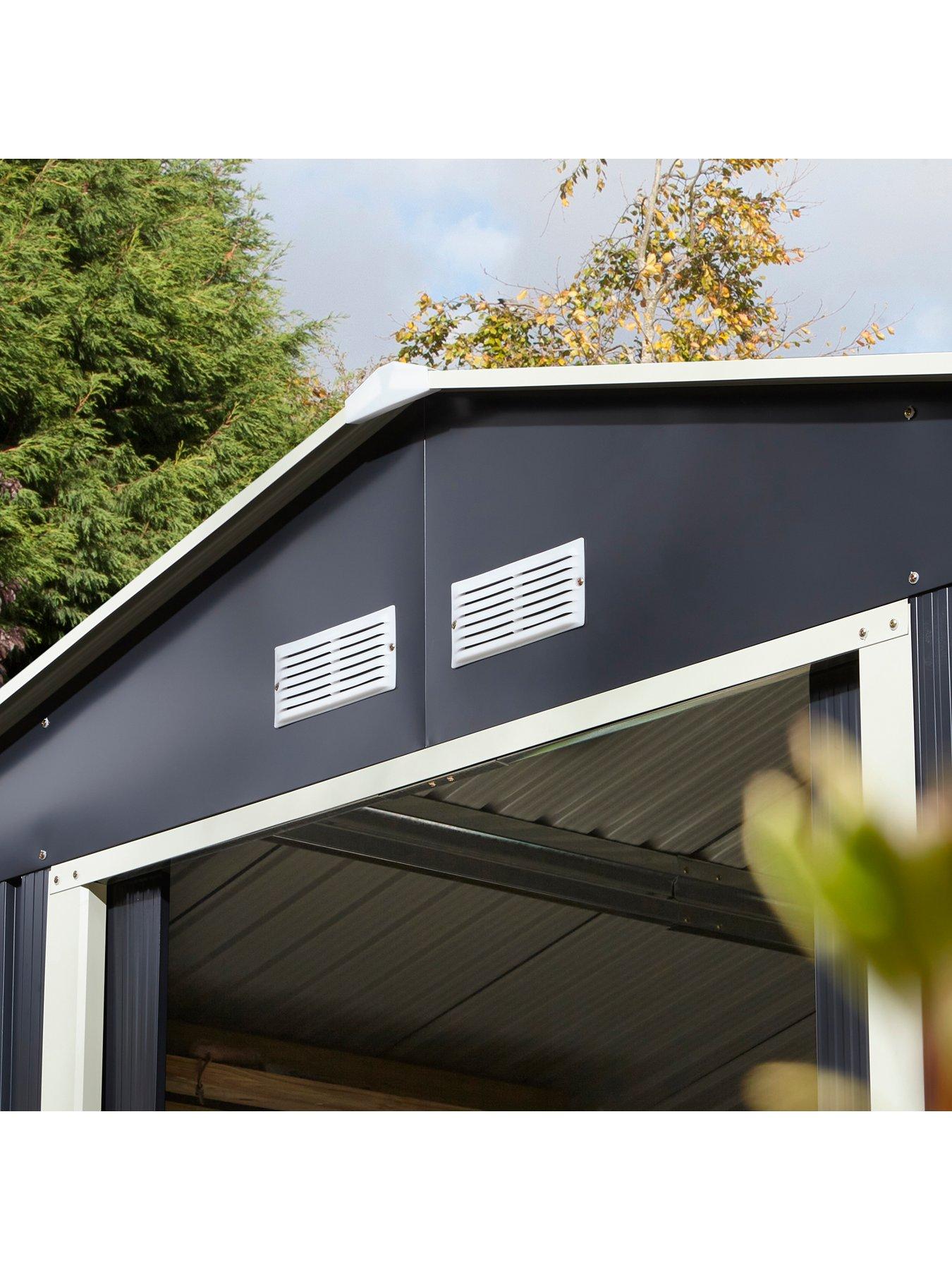 Image 7 of 7 of Rowlinson Trentvale 10x12 Metal Apex Shed - Dark Grey