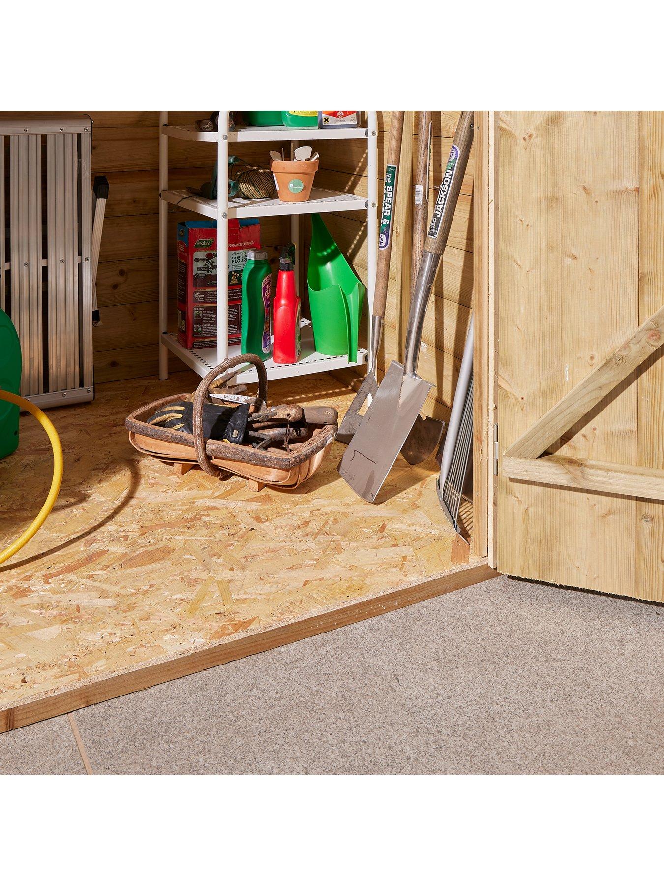 Image 4 of 7 of Rowlinson 6 x 4 Premier Shiplap Windowless Double Door Apex Shed