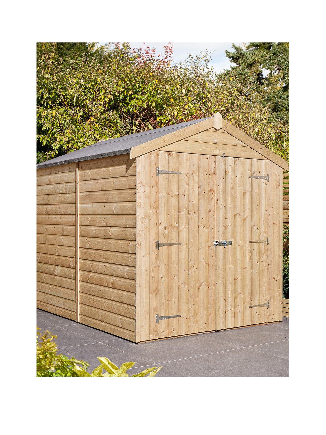 Image 1 of 7 of Rowlinson 6 x 8 Premier Shiplap Windowless Double Door Apex Shed