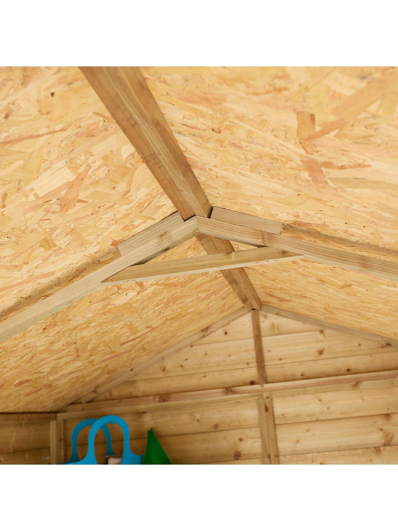 Image 5 of 7 of Rowlinson 6 x 8 Premier Shiplap Windowless Double Door Apex Shed