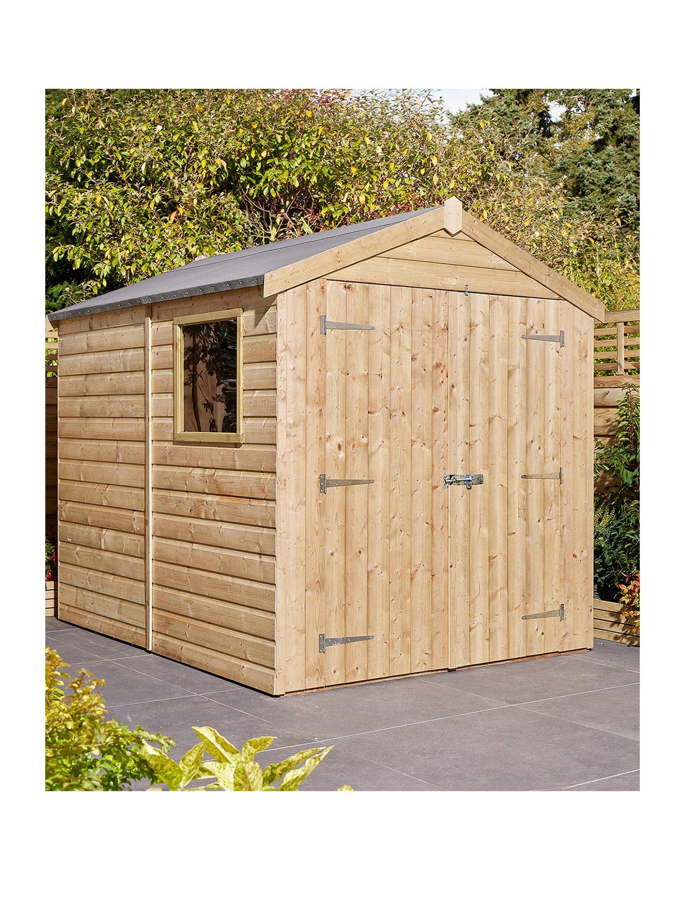 Image 1 of 7 of Rowlinson 6 x 8 Premier Shiplap Double Door Apex Shed