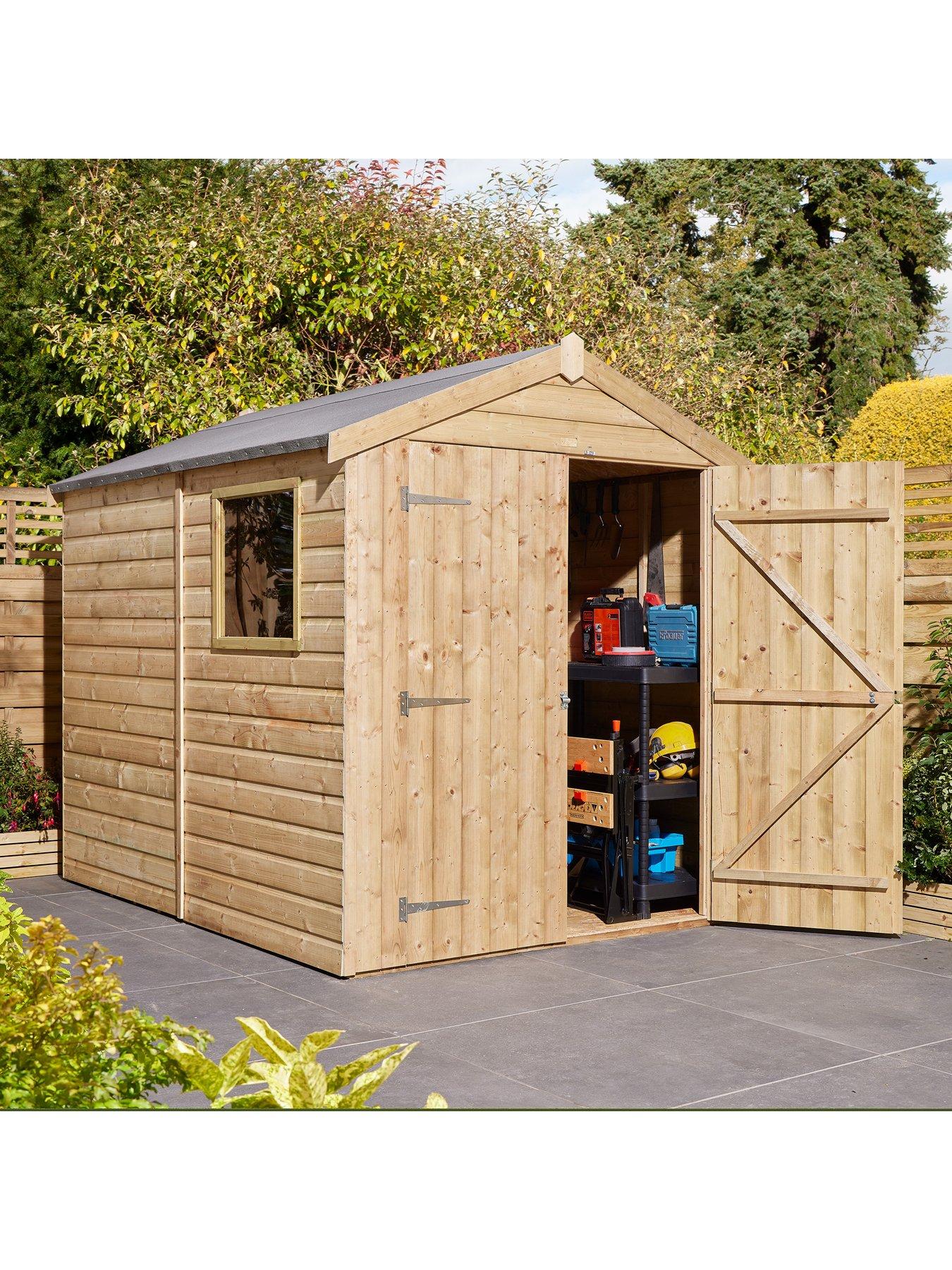 Image 3 of 7 of Rowlinson 6 x 8 Premier Shiplap Double Door Apex Shed