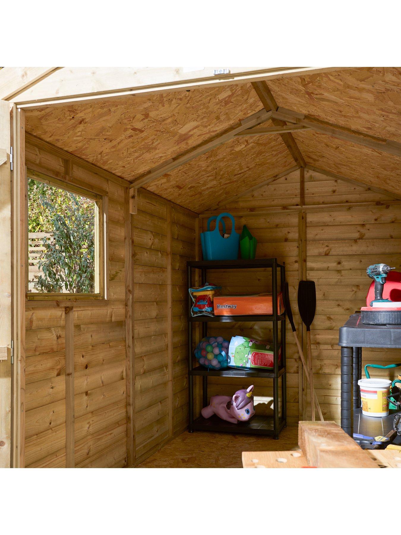 Image 4 of 7 of Rowlinson 6 x 8 Premier Shiplap Double Door Apex Shed