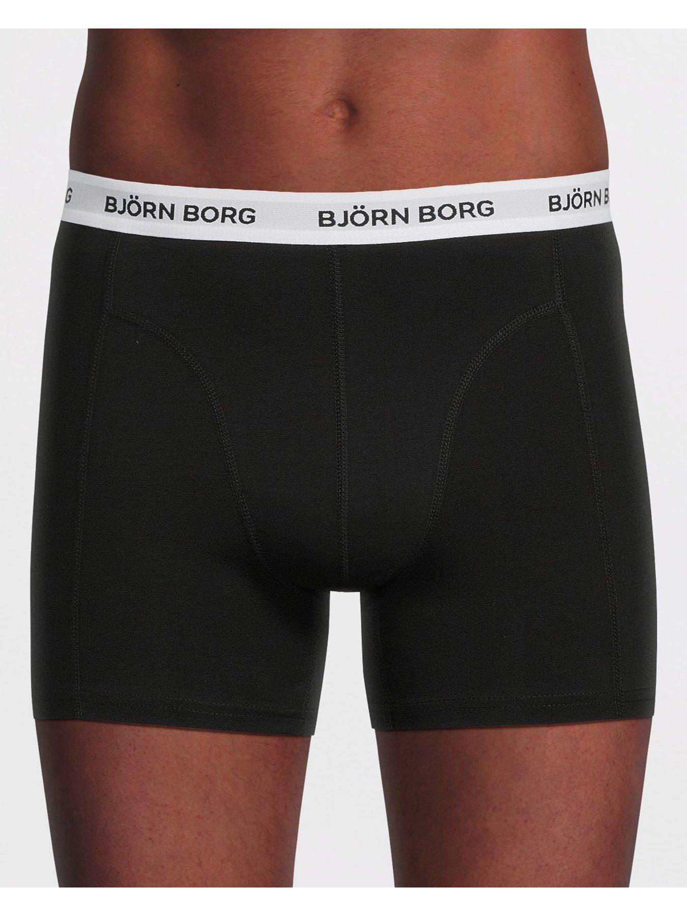 Image 2 of 3 of Bjorn Borg Mens Cotton Stretch Boxer 3 Pack -Black