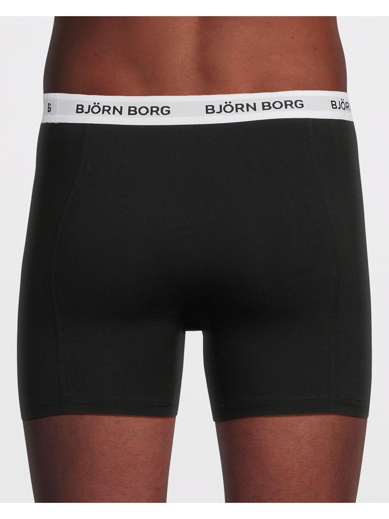 Image 3 of 3 of Bjorn Borg Mens Cotton Stretch Boxer 3 Pack -Black