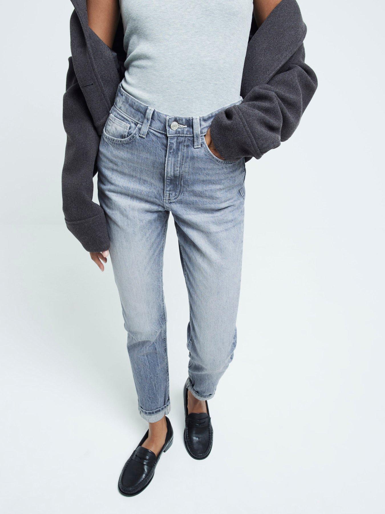 undefined Sculpted Mom Jeans - Grey