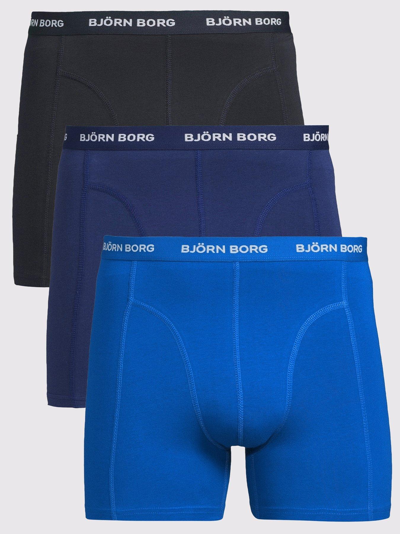 Bjorn Borg Mens Cotton Stretch Boxer 3 Pack - Multi