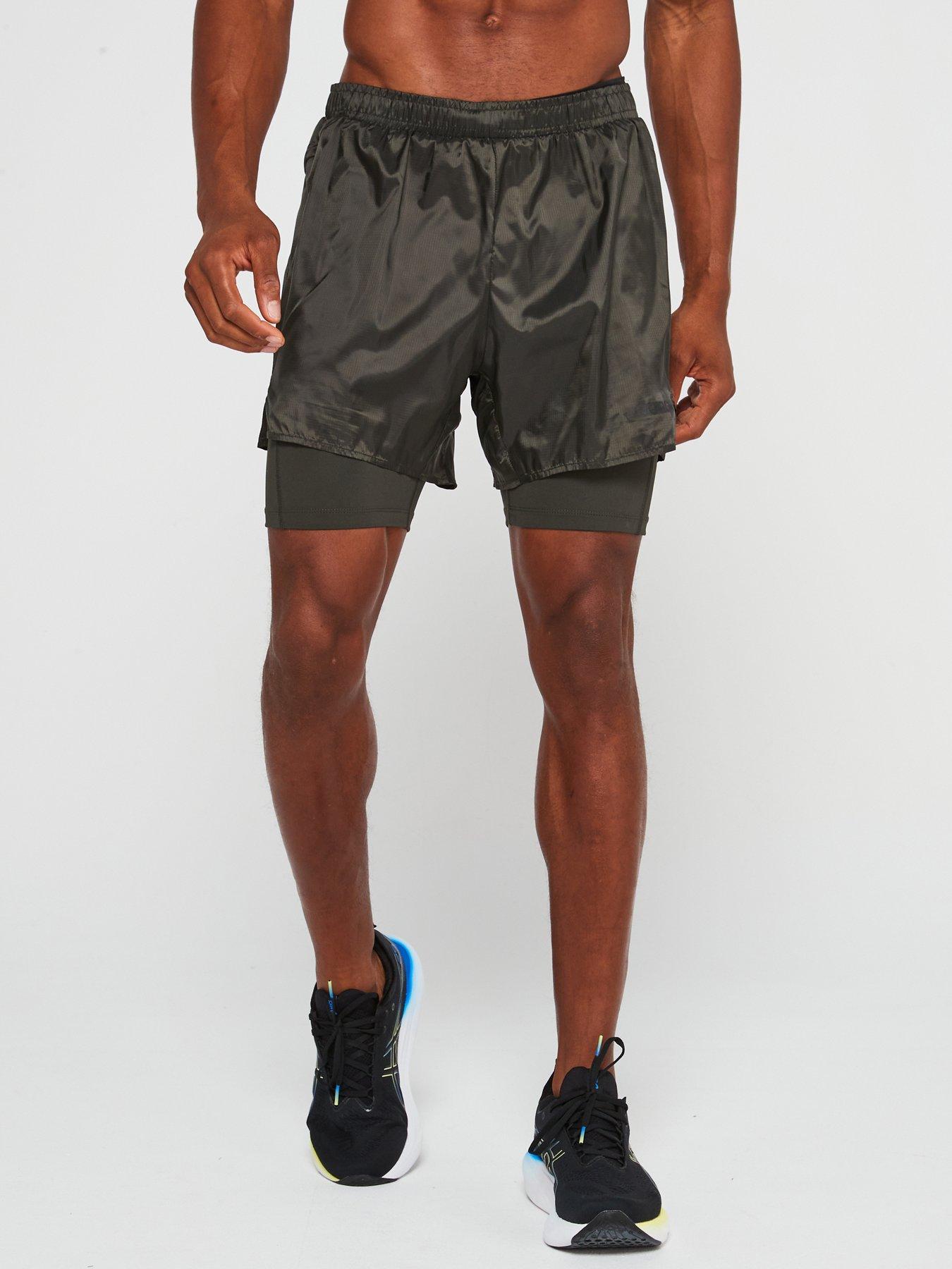 undefined Mens Running 2-In-1 Shorts 2-In-1 - Black