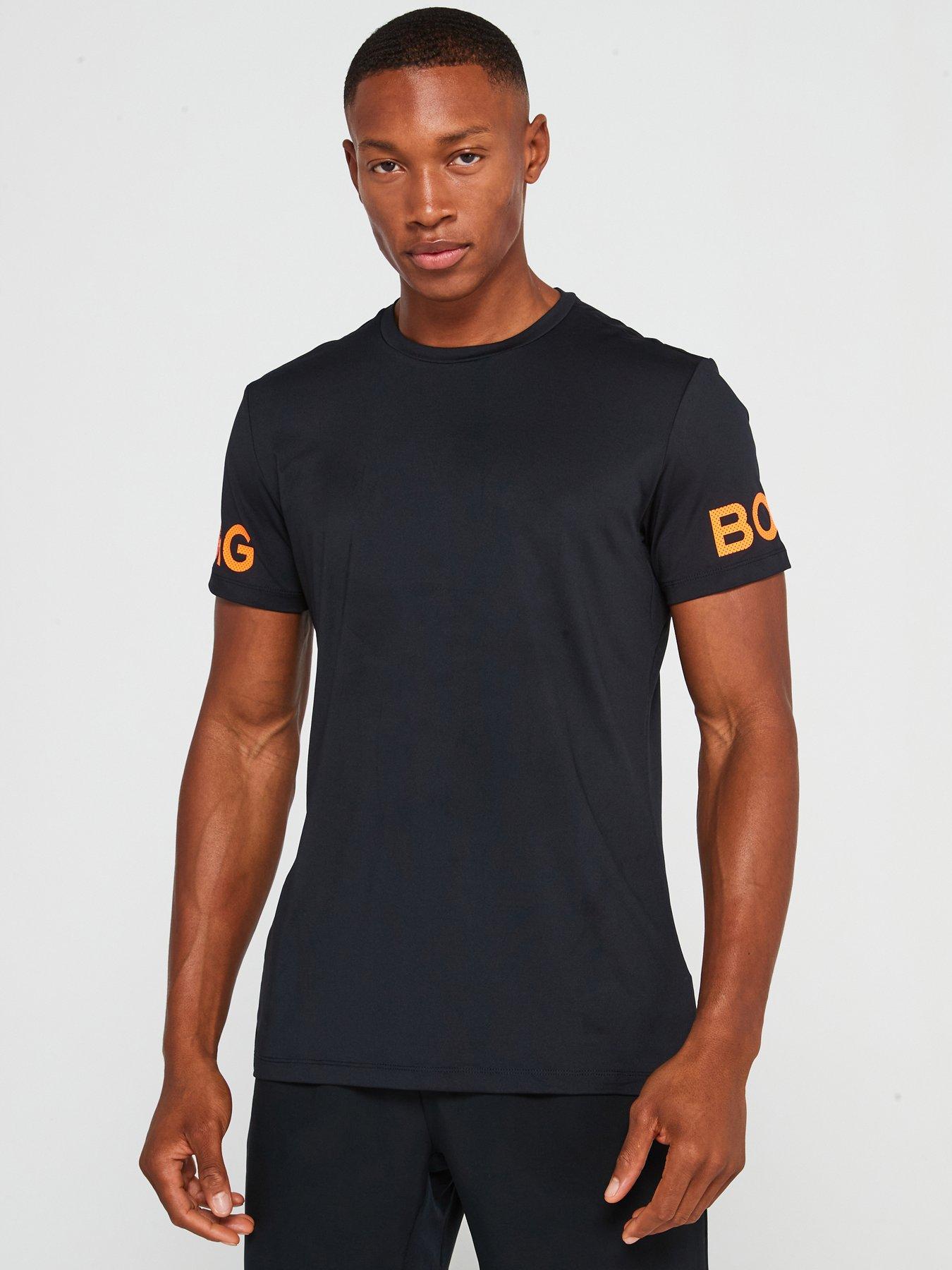 undefined Mens Training Short Sleeved Tee - Orange/Black