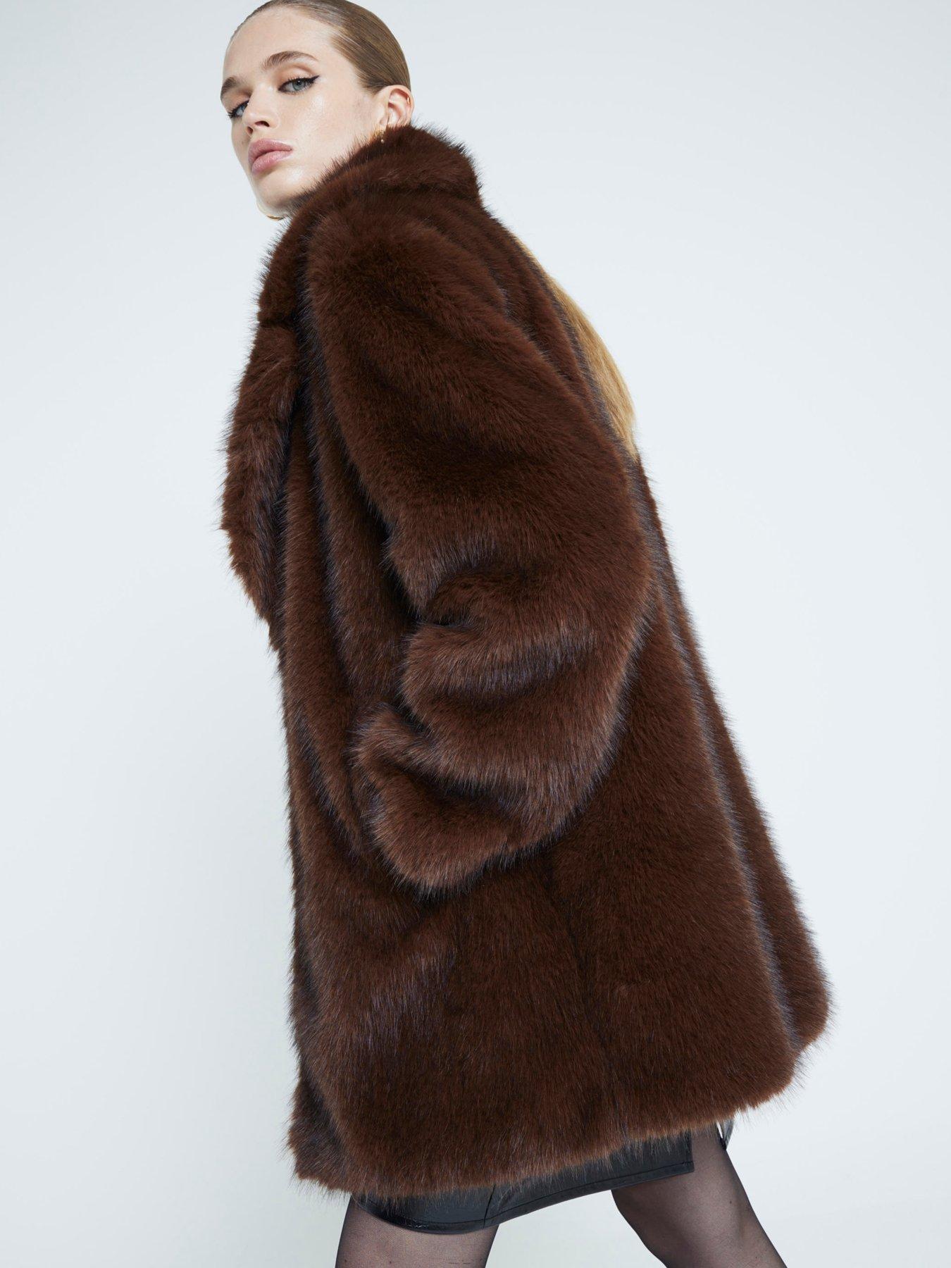 Mid length fur coat hotsell