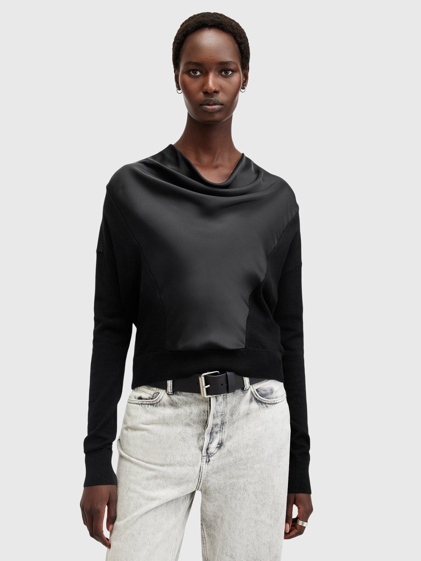 undefined Myra Cowl Jumper - Black