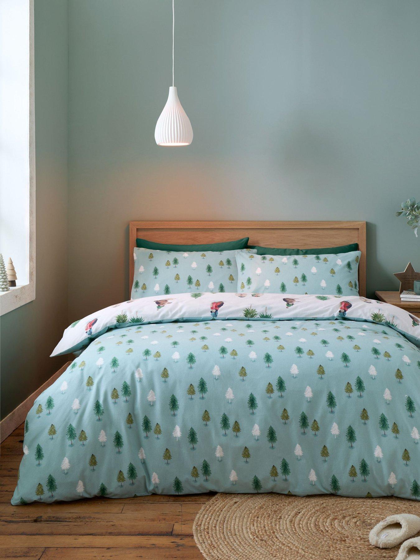 Catherine Lansfield Snowy Penguin Brushed Cotton Christmas Duvet Cover Set Very