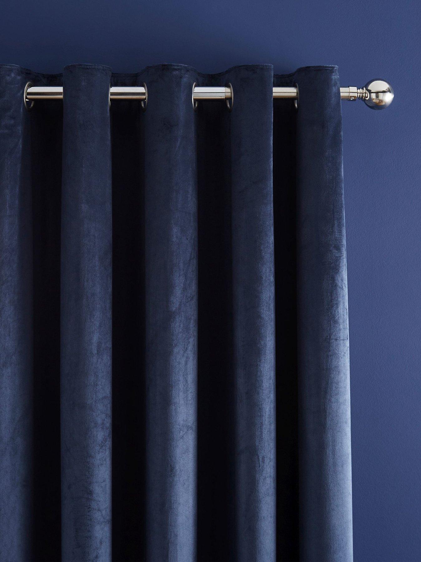 undefined Kingsley Matt Velvet Eyelet Curtains