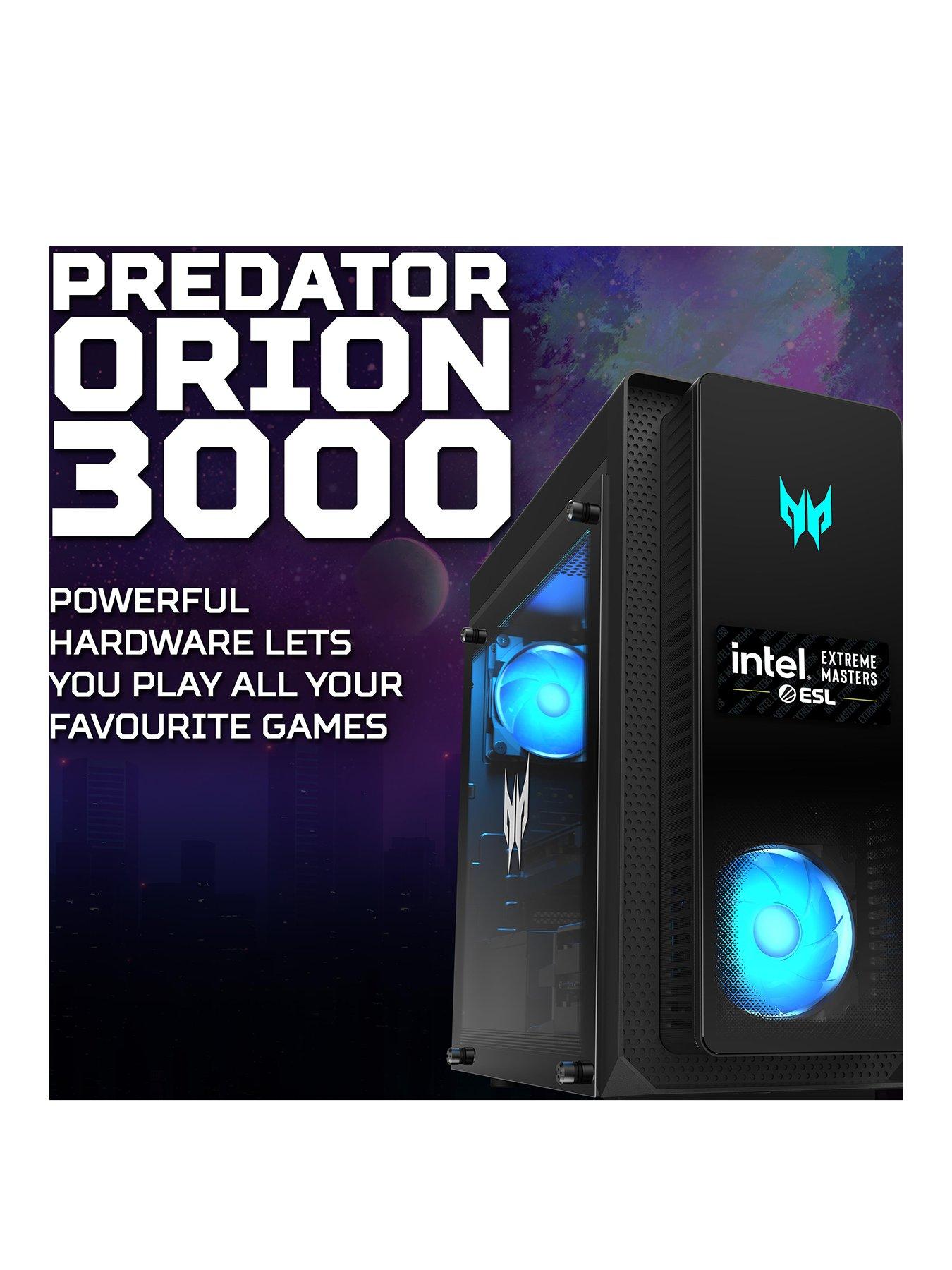 Image 2 of 8 of Acer Predator Orion 3000&nbsp;Gaming Desktop - GeForce RTX 4070 Super,&nbsp;Intel Core i7-14700F,&nbsp;16GB RAM, 1TB SSD - Black