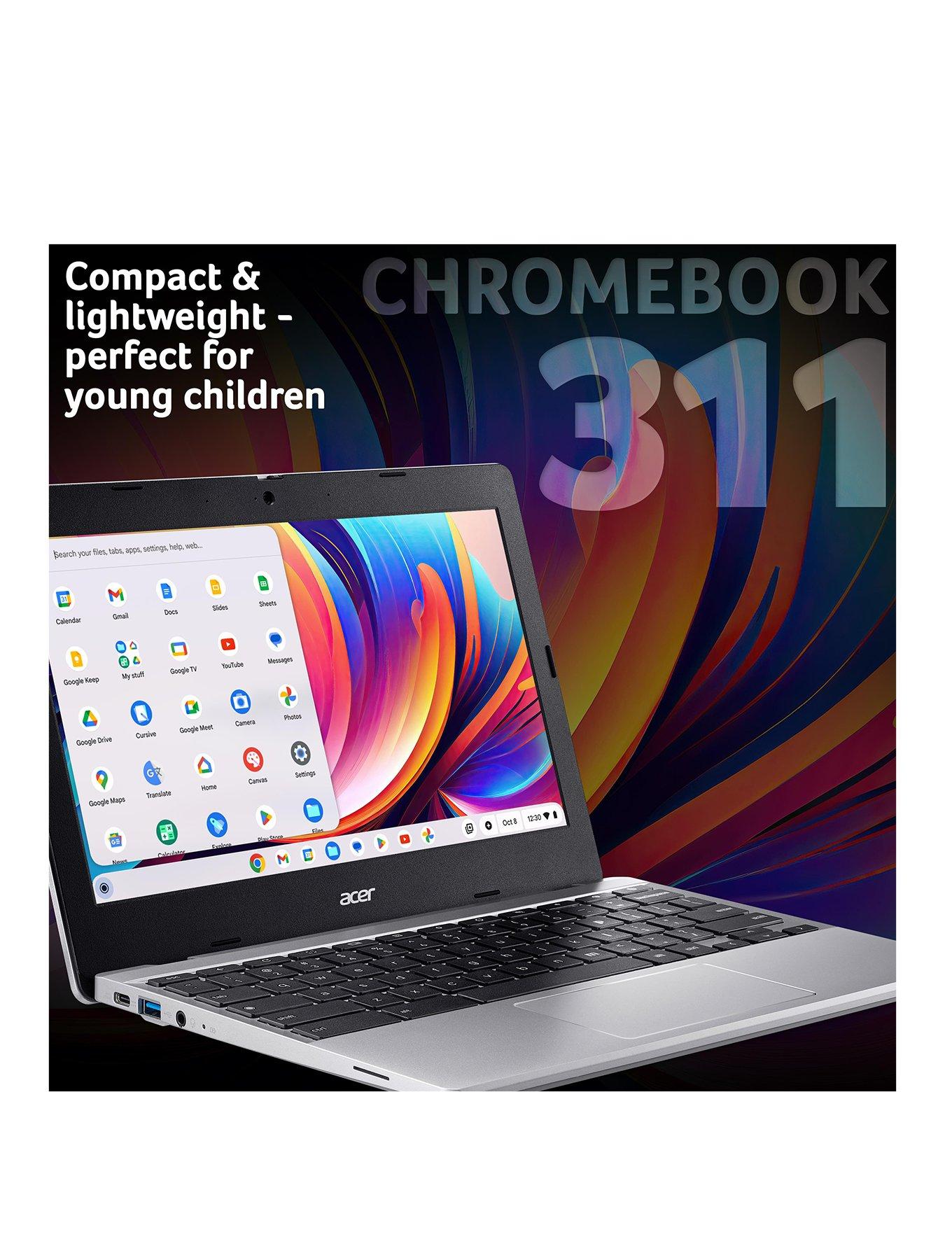 Image 2 of 8 of Acer Chromebook - 11in - HD IPS - Intel Processor N100 - 4GB RAM - 64GB eMMC - Silver