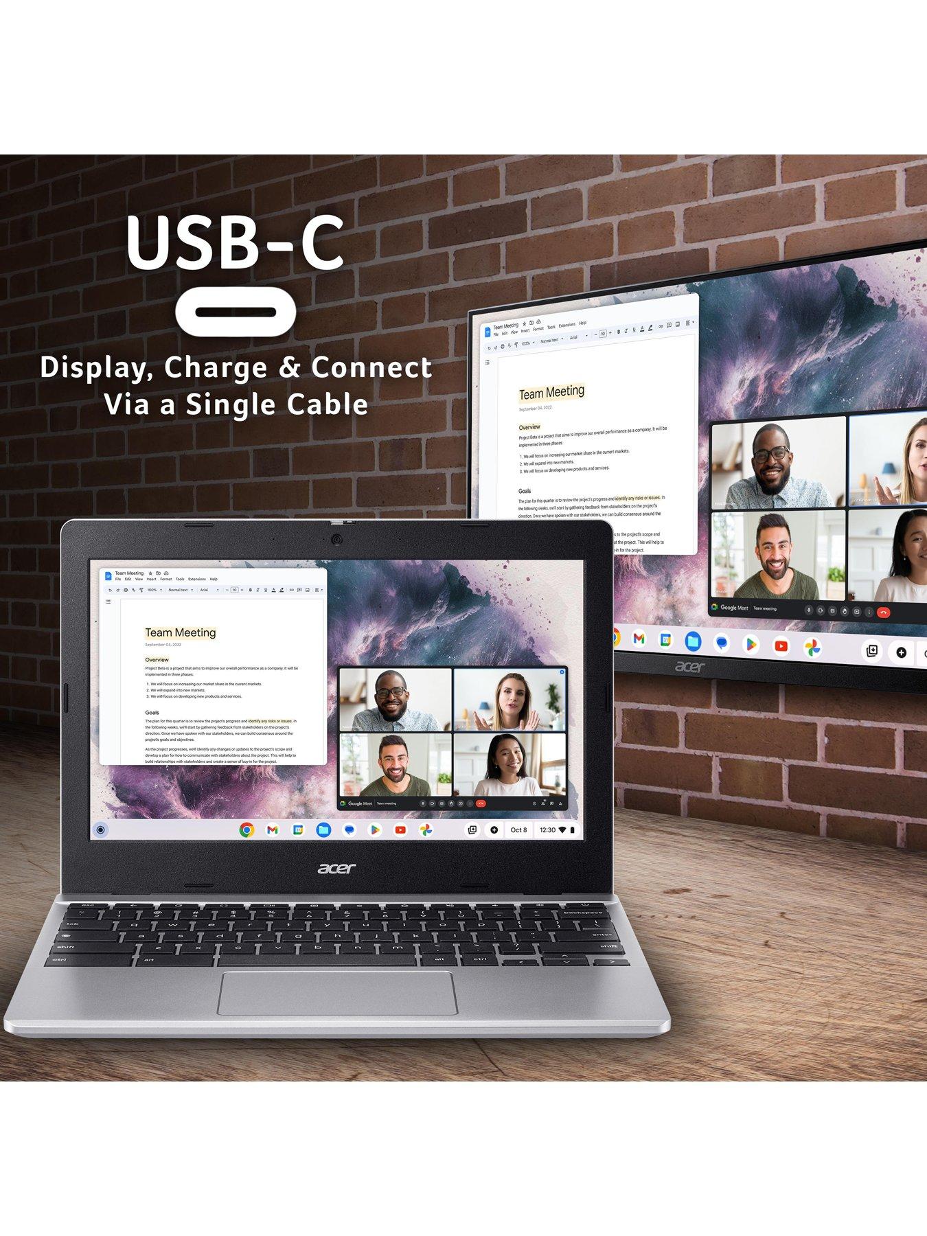 Image 5 of 8 of Acer Chromebook - 11in - HD IPS - Intel Processor N100 - 4GB RAM - 64GB eMMC - Silver